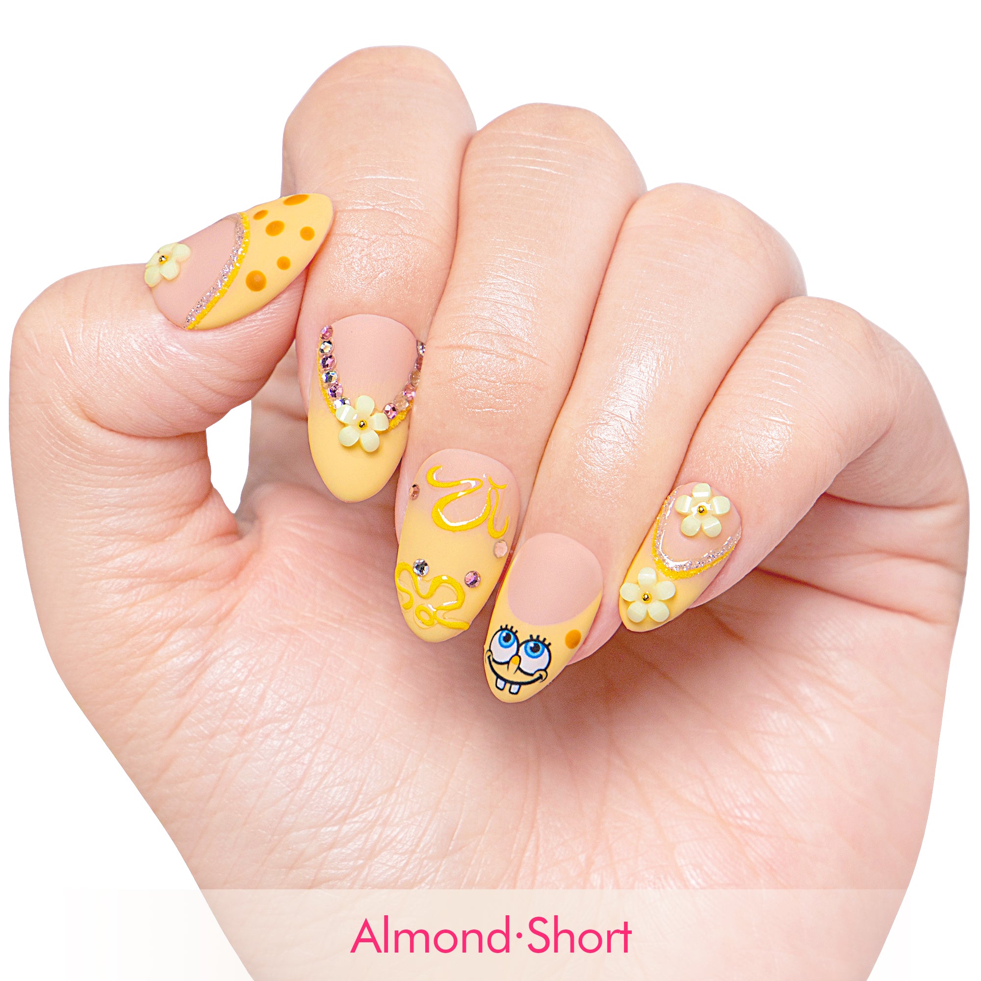 Bikini Bottom Handmade Nails H363