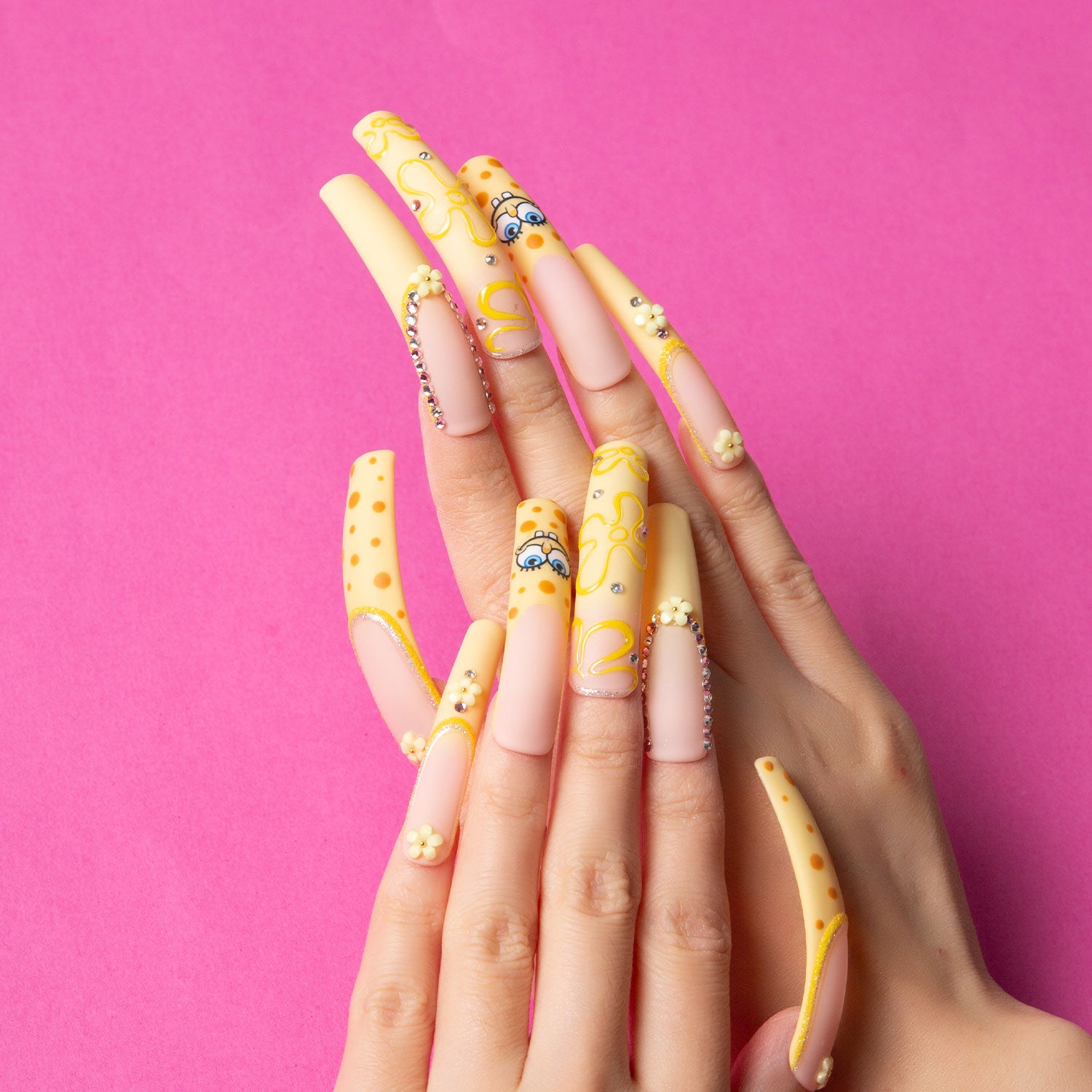 Bikini Bottom Handmade Curve Nails H363