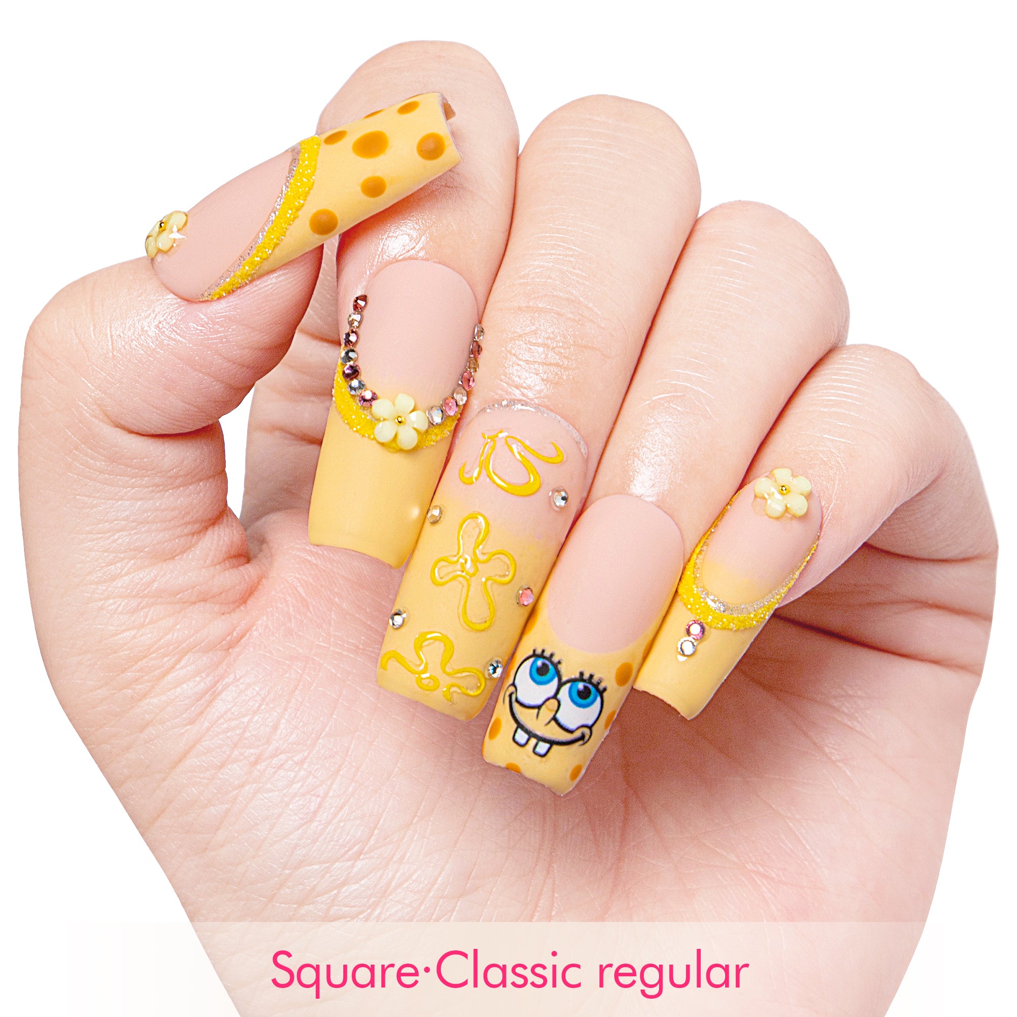Bikini Bottom Handmade Nails H363