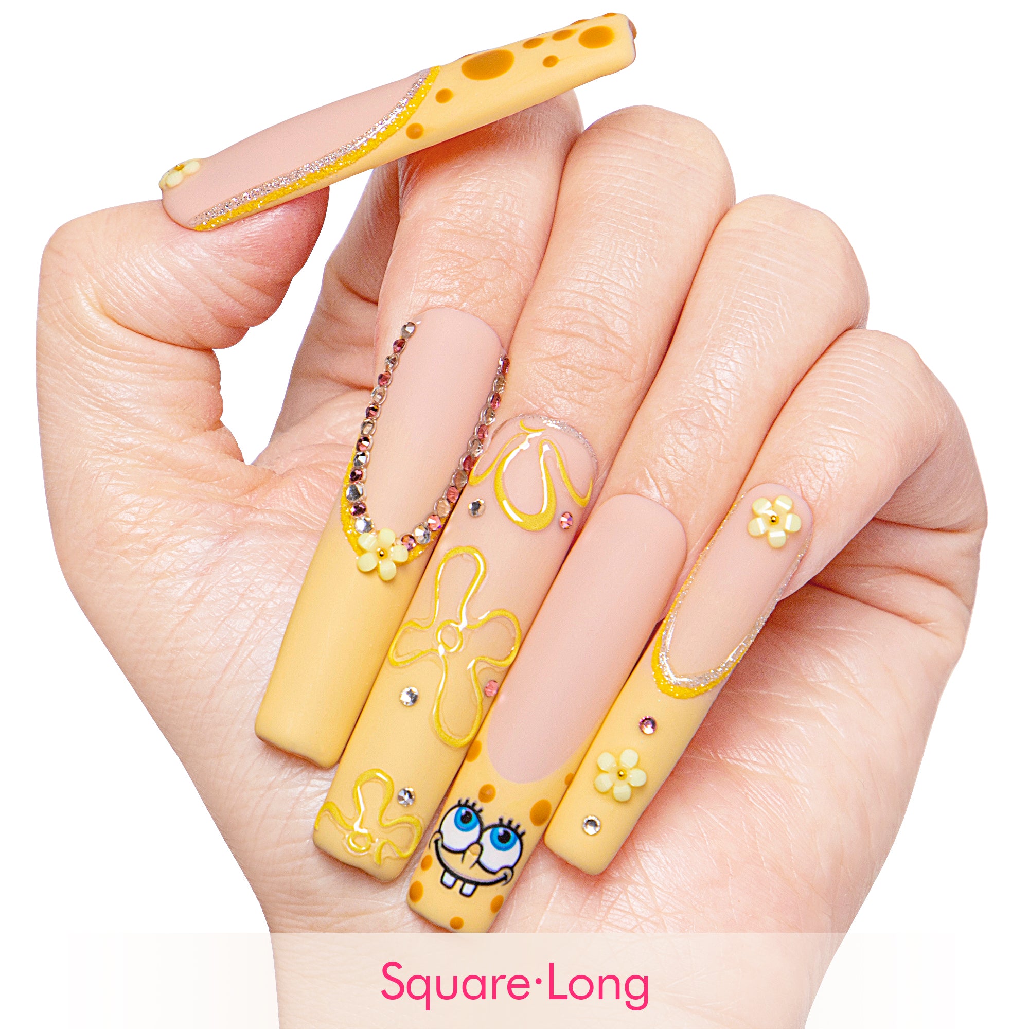 Bikini Bottom Handmade Nails H363