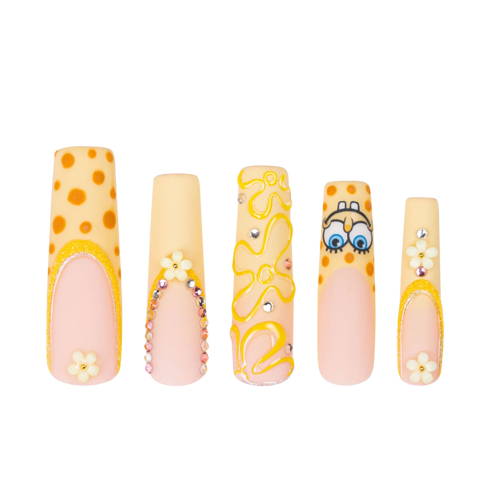 Bikini Bottom Handmade Nails H363