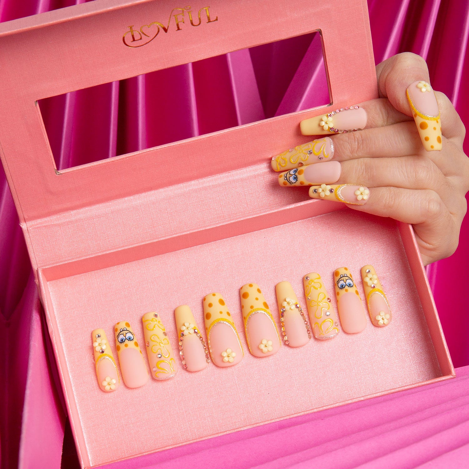 Bikini Bottom Handmade Coffin Nails H363