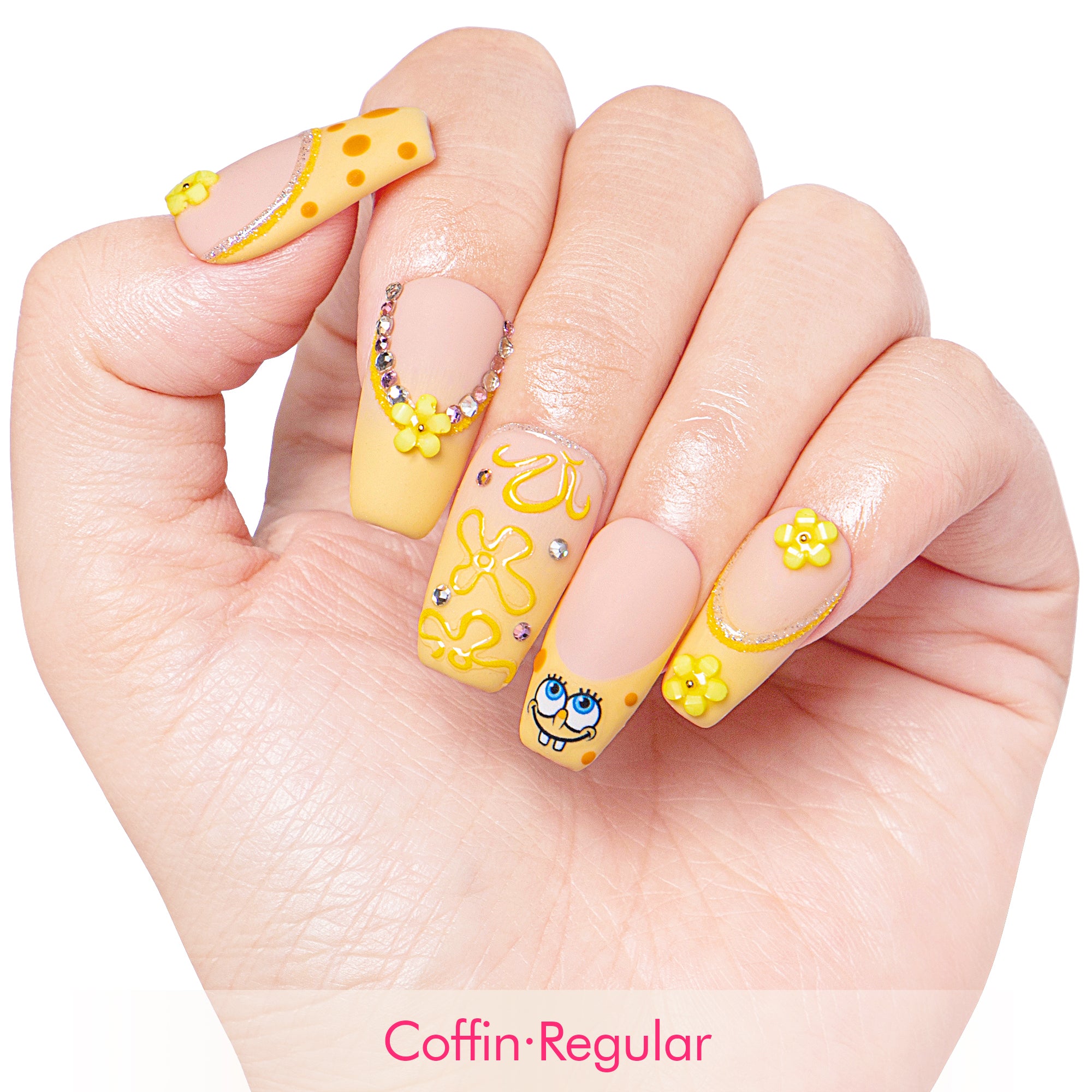 Bikini Bottom Handmade Nails H363