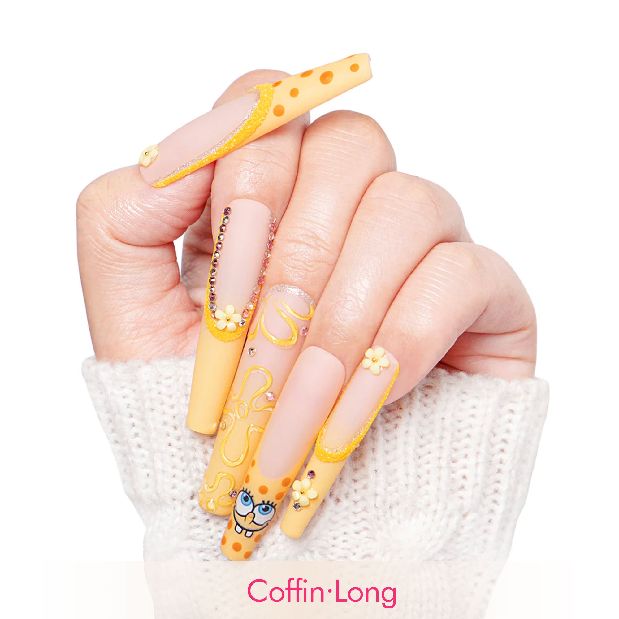 Bikini Bottom Handmade Nails H363