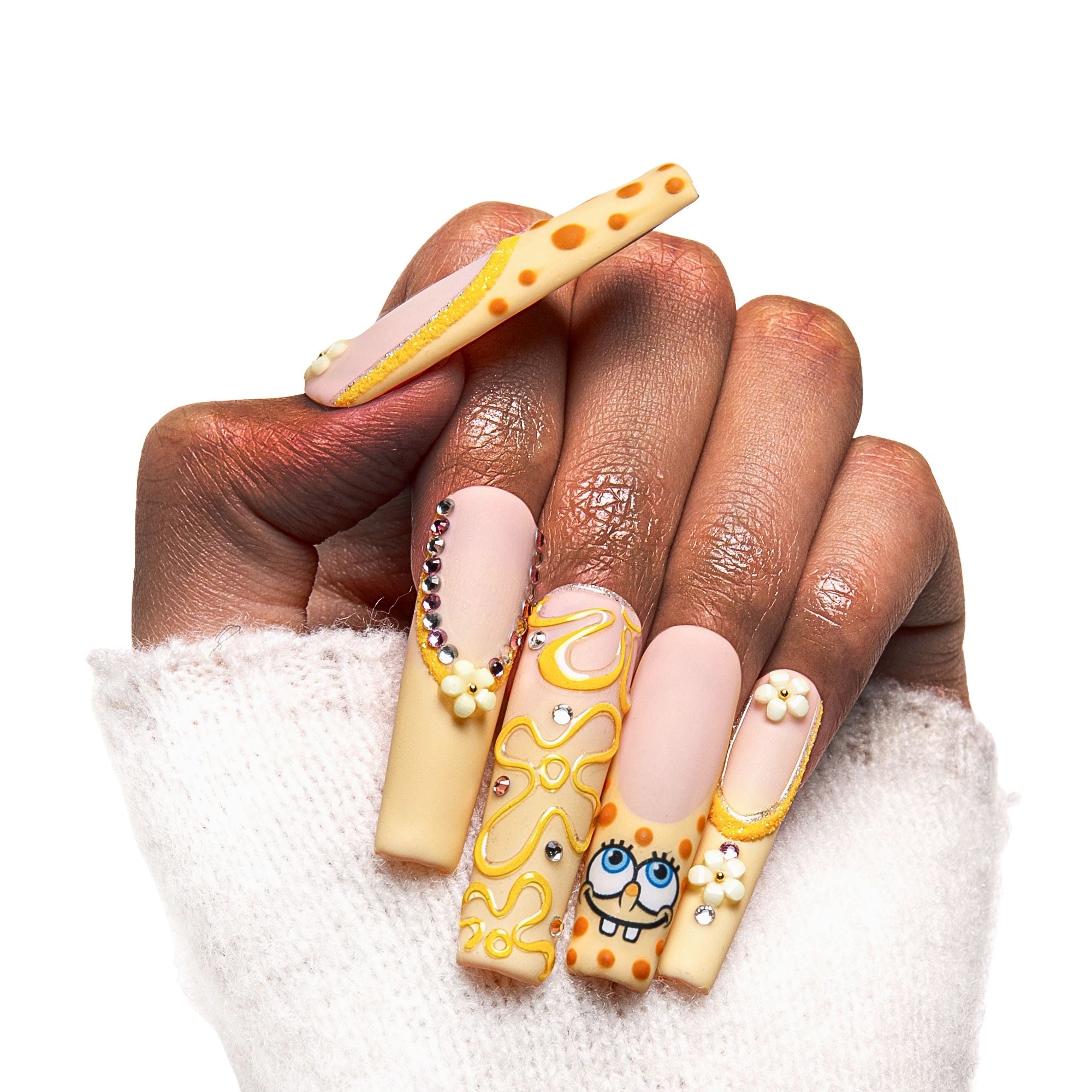 Bikini Bottom Handmade Nails H363