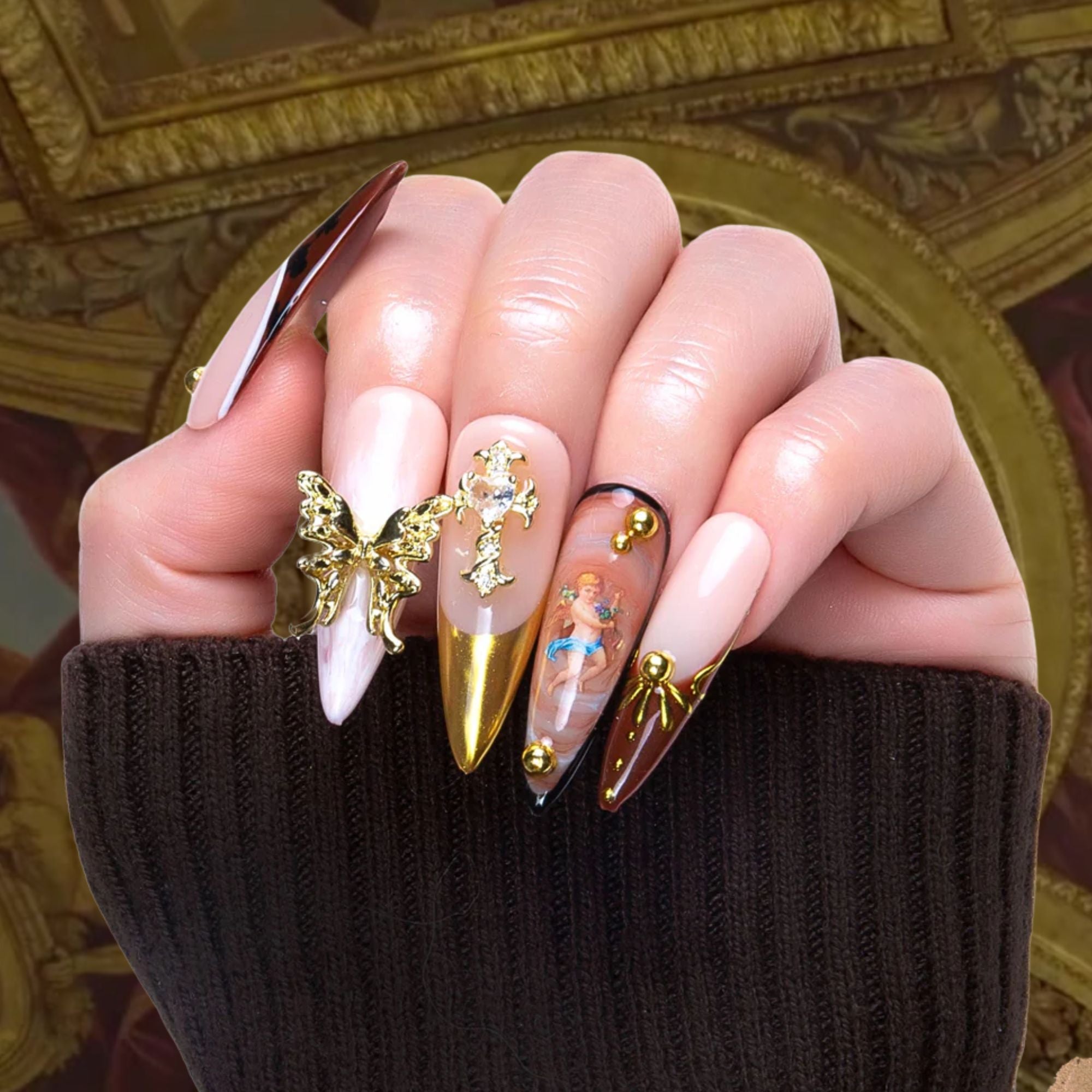 Gilded Renaissance Handmade Nails H364