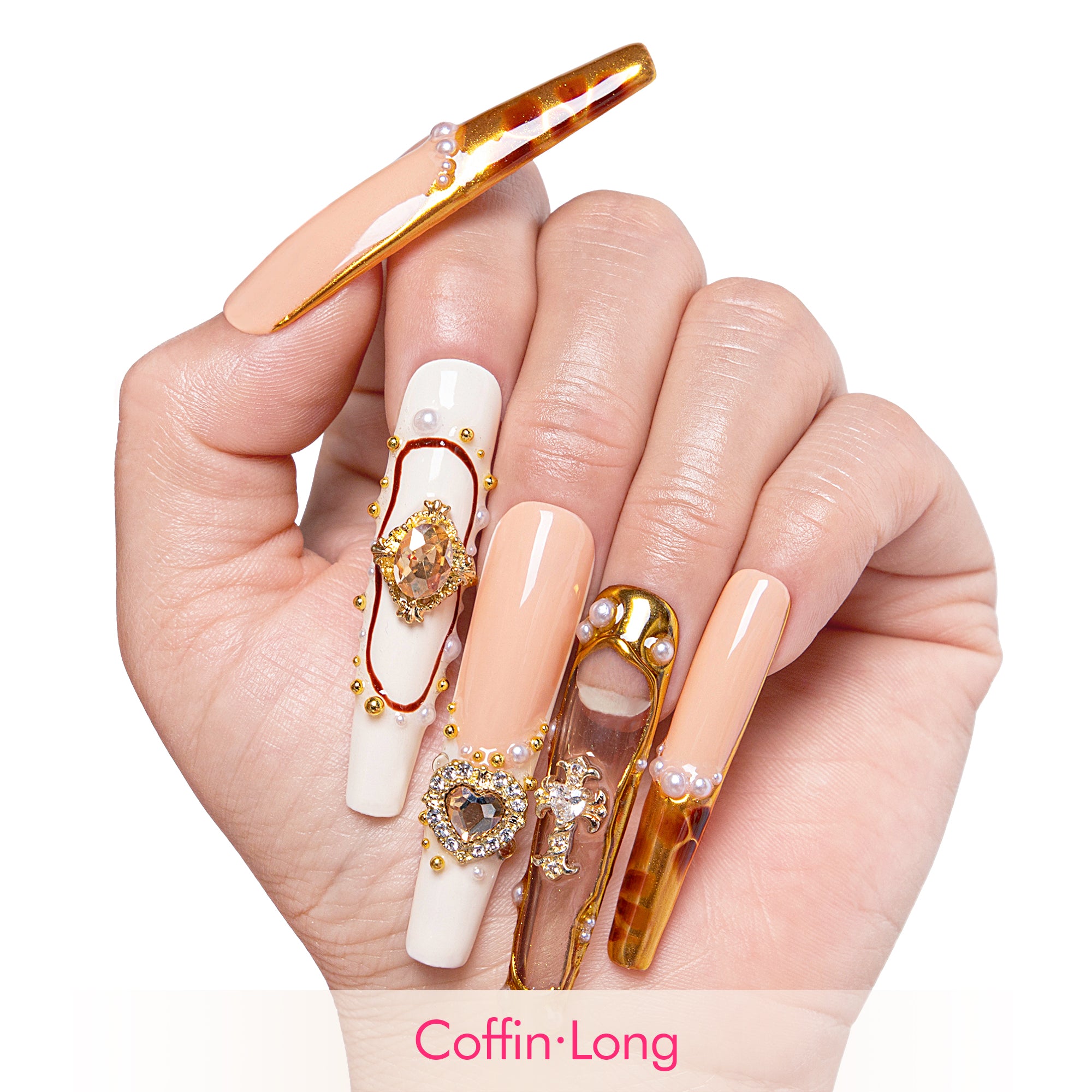 Regal Romance Handmade Nails H366