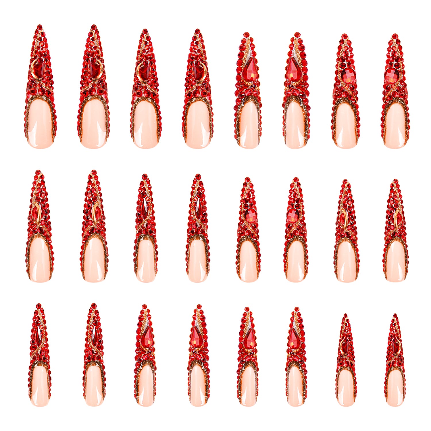 Flamingo Handmade Nails 24pcs H37