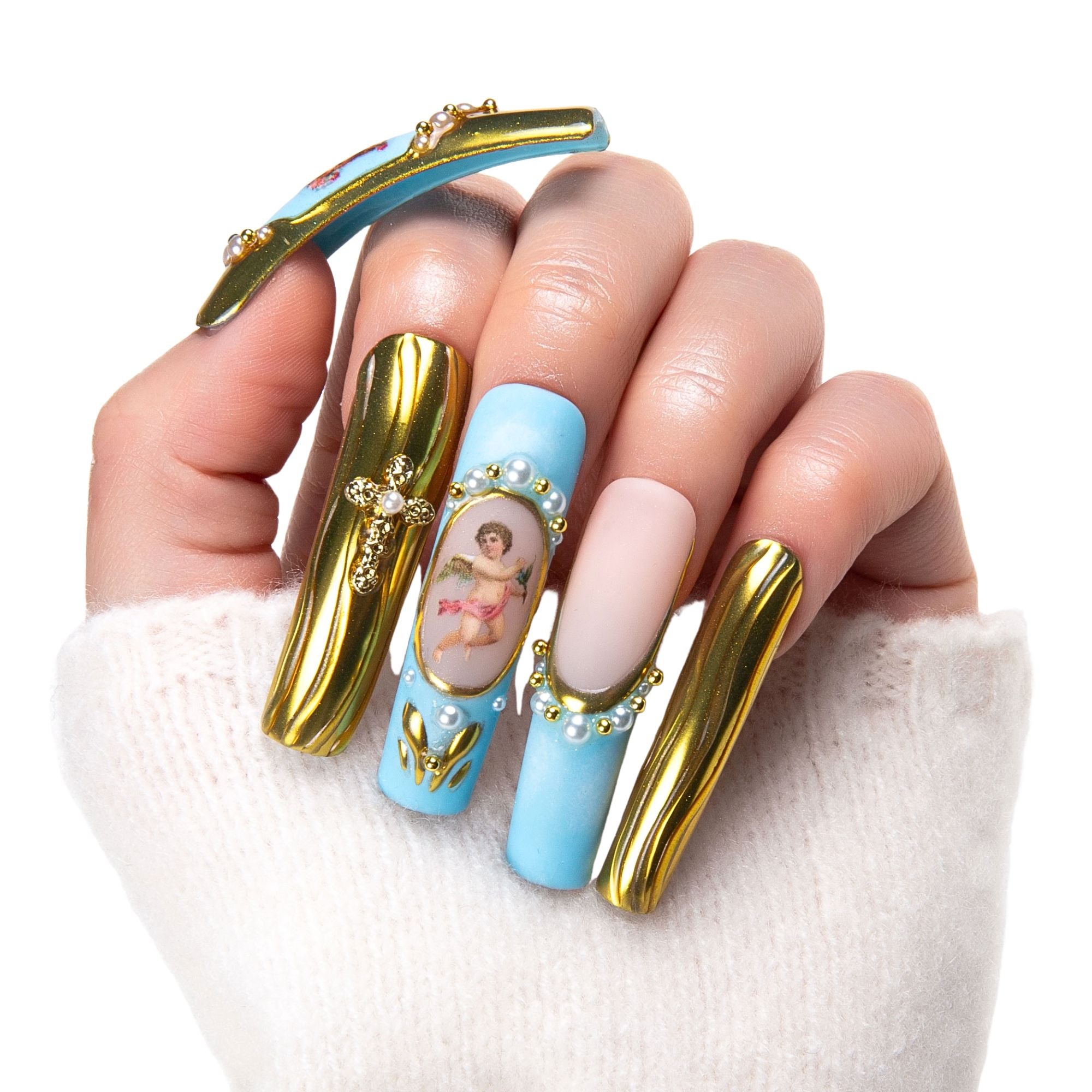 Angelic Embrace Handmade Nails H372