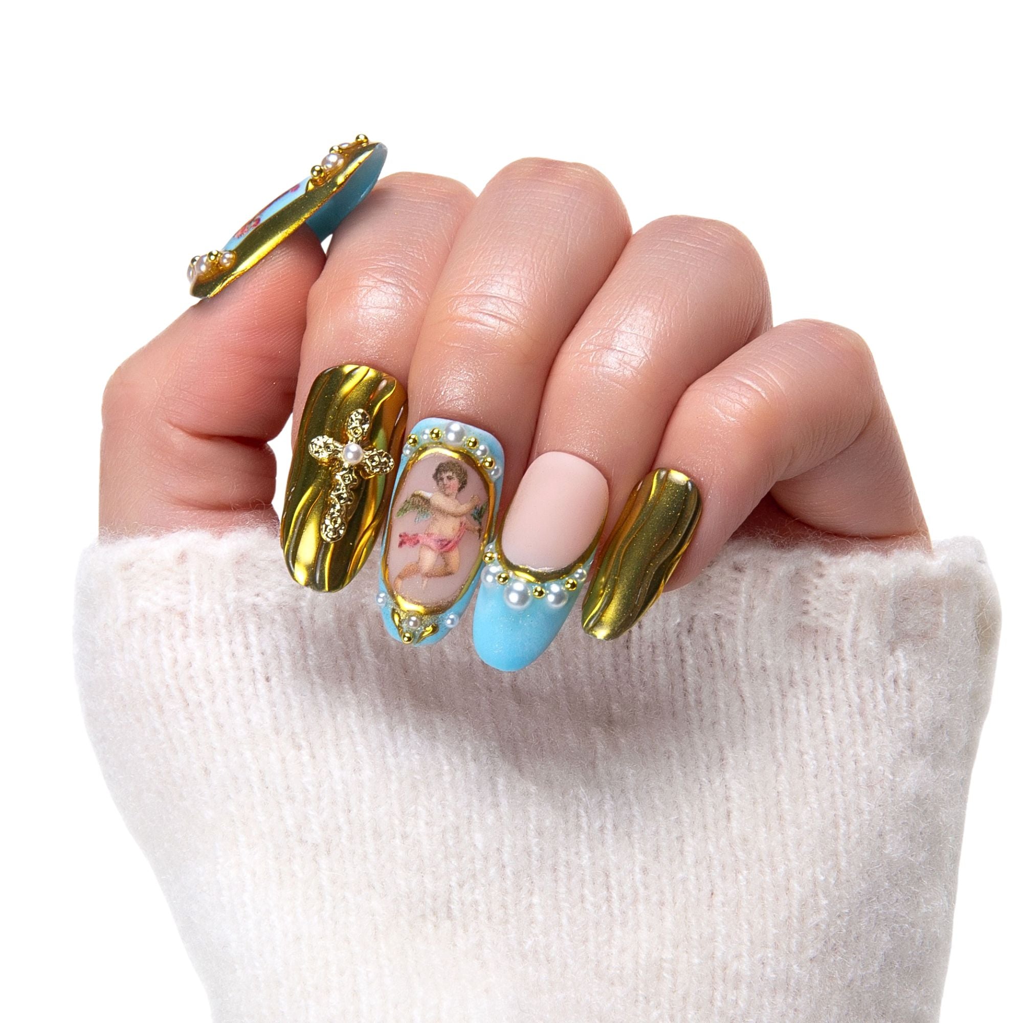 Angelic Embrace Handmade Nails H372