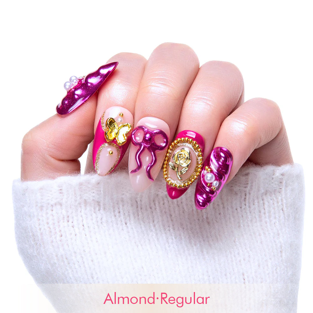 Fuchsia Wonderland Handmade Nails H373