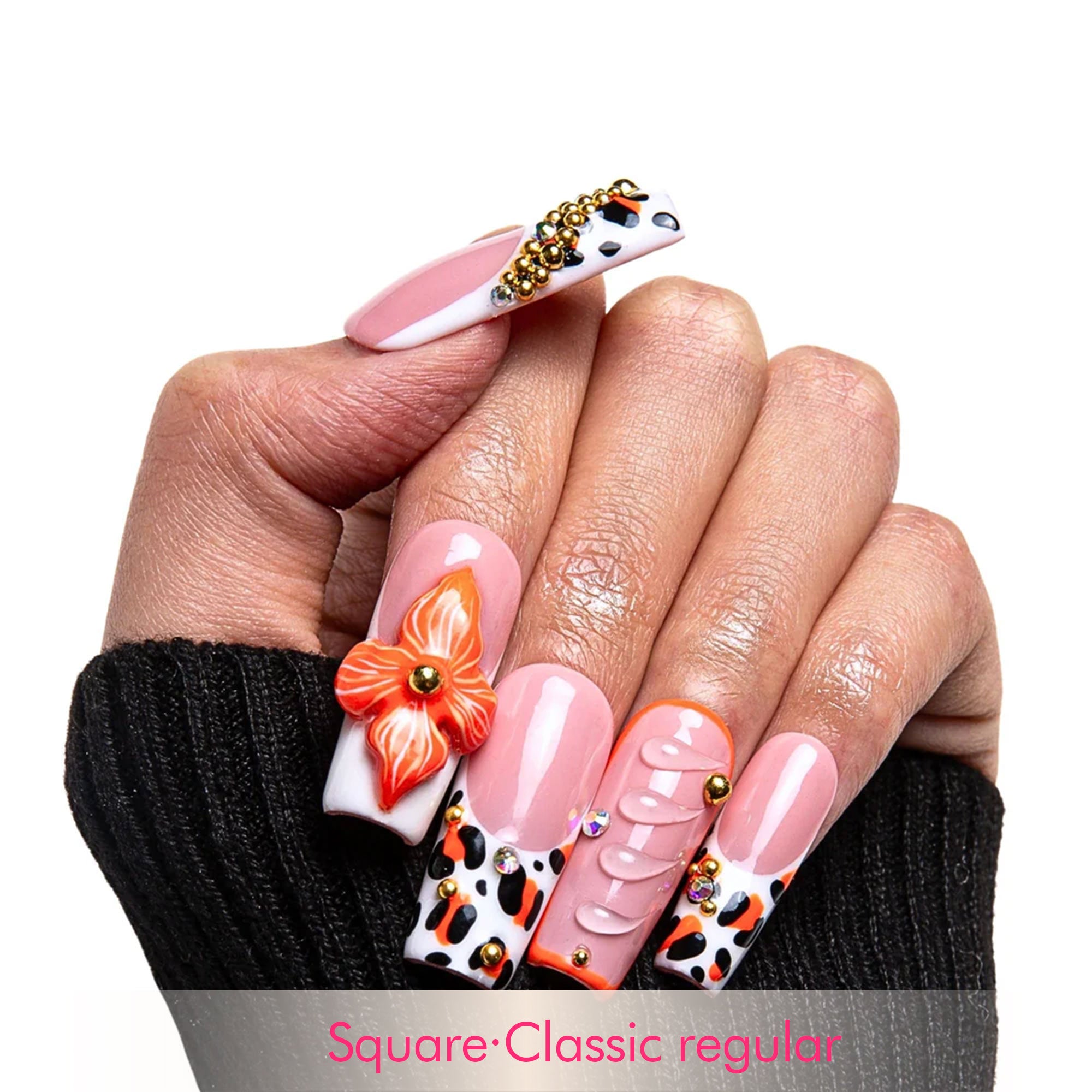 Tropical Sunset Handmade Nails H374
