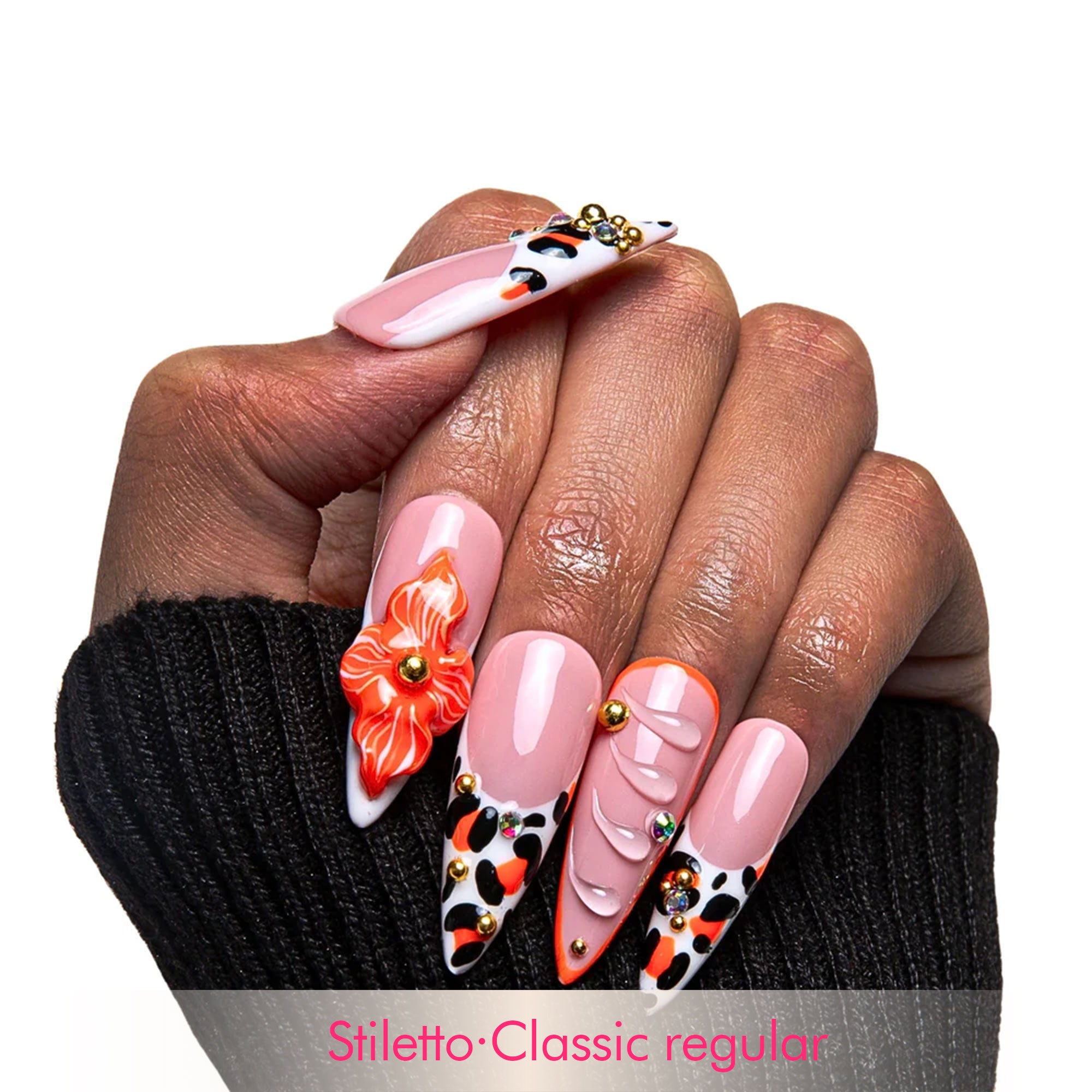 Tropical Sunset Handmade Nails H374