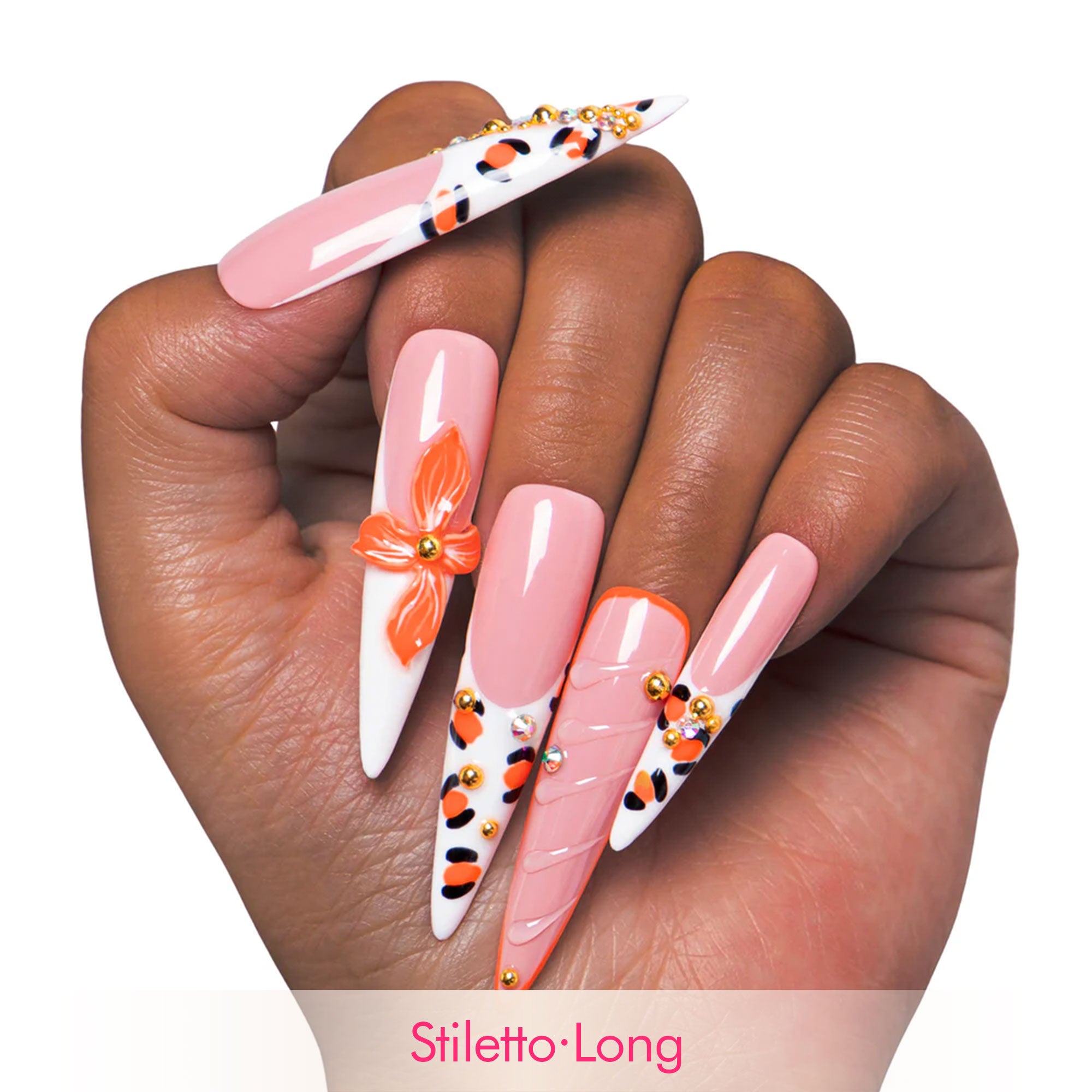 Tropical Sunset Handmade Nails H374