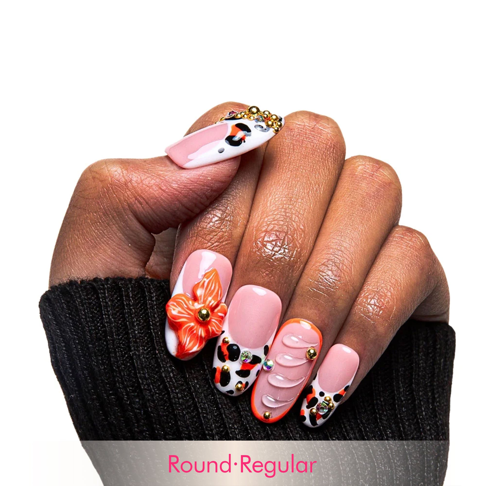 Tropical Sunset Handmade Nails H374