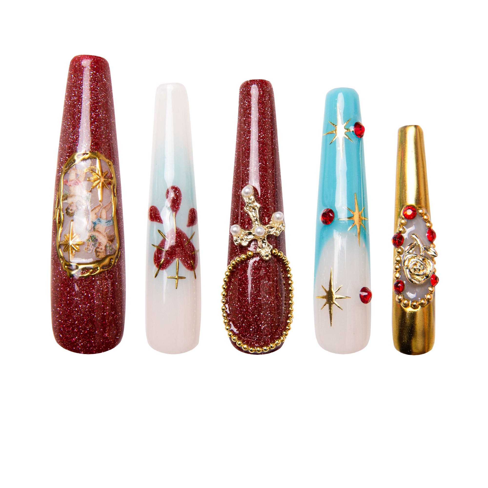 Renaissance Revival Handmade Nails H376