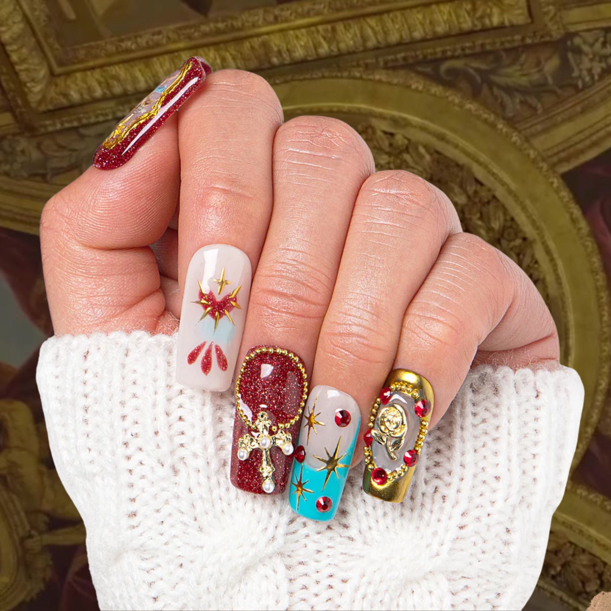 Renaissance Revival Handmade Nails H376
