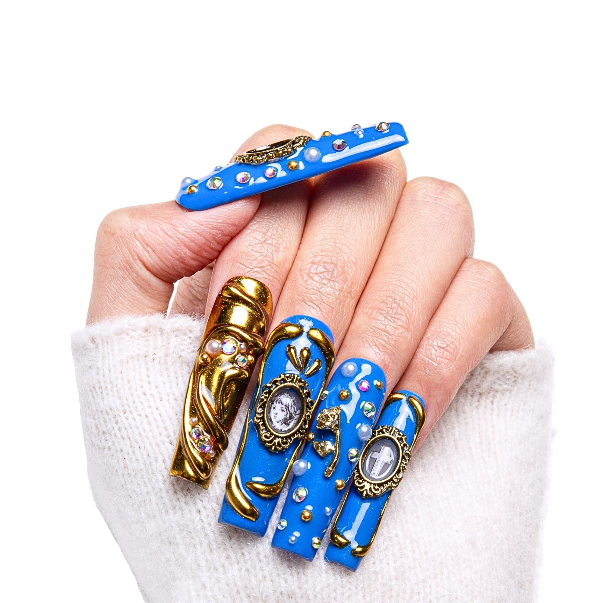 Baroque Elegance Handmade Nails H377