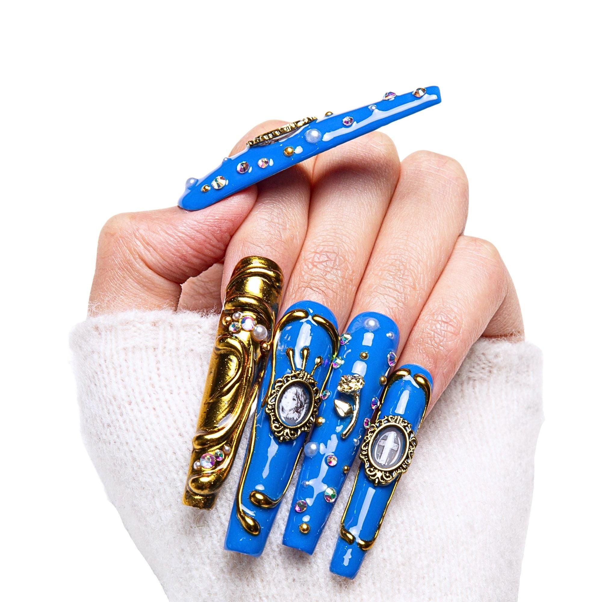 Baroque Elegance Handmade Nails H377