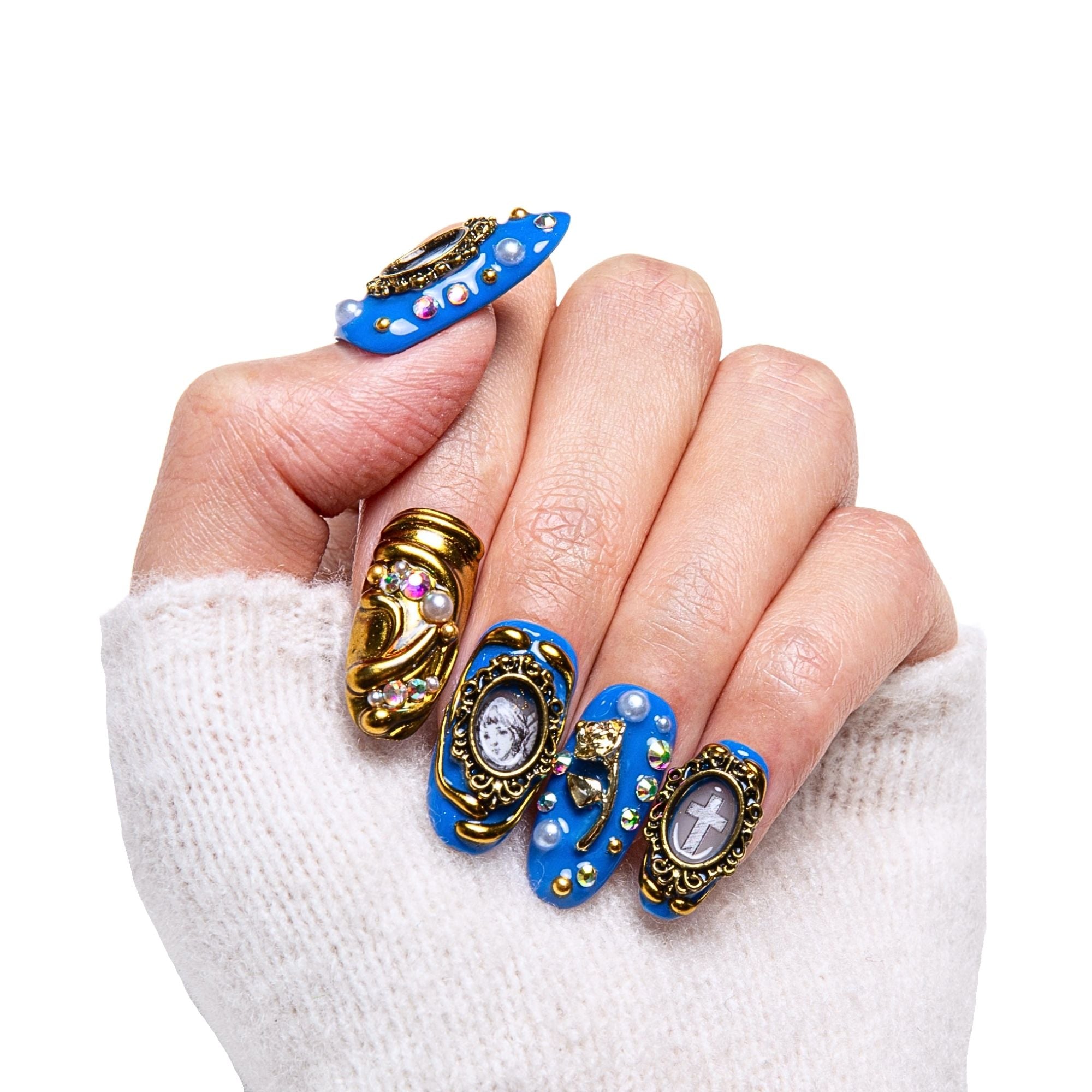 Baroque Elegance Handmade Nails H377