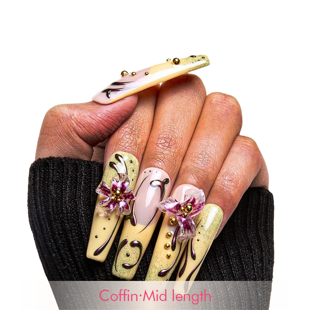 Vintage Bloom Handmade Nails H378