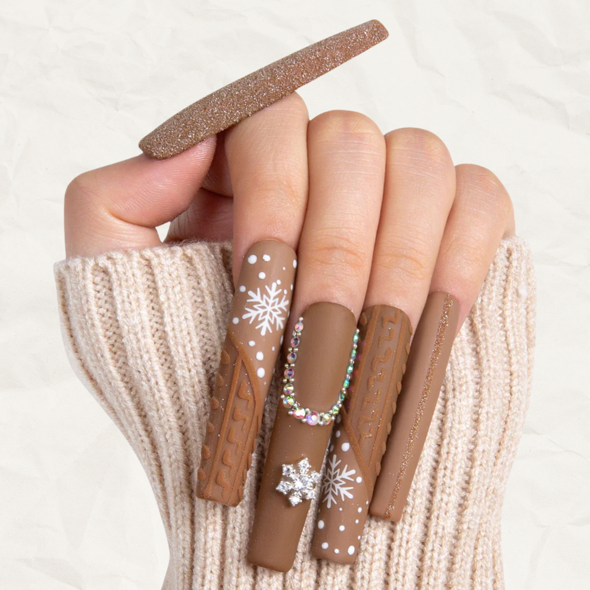 Winter Chic Handmade Nails H379