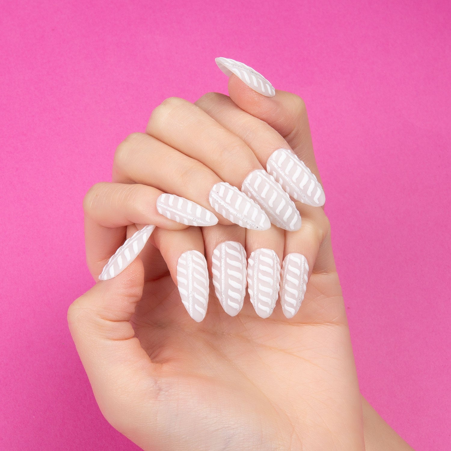 Sublime Striations Handmade Almond Nails H380