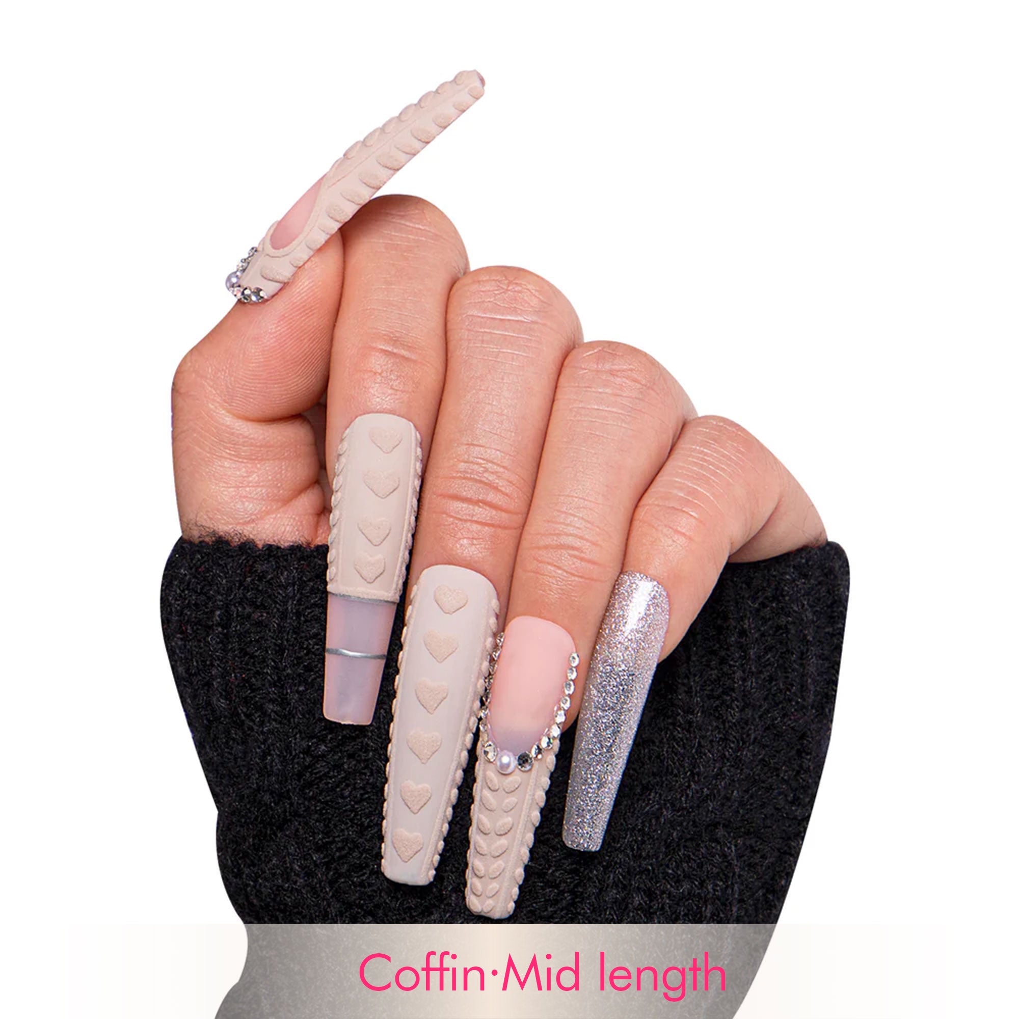 Elegant Knits Handmade Nails H382