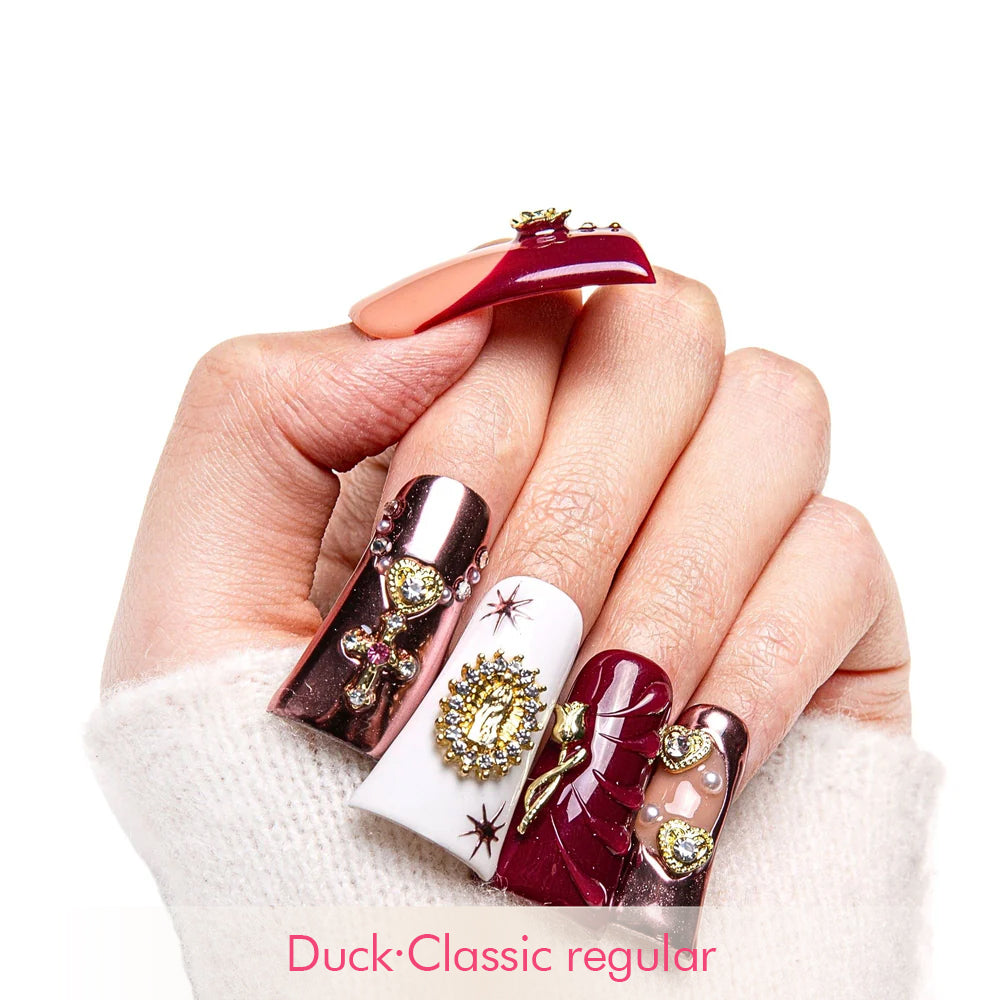 Royal Crimson Handmade Nails H383