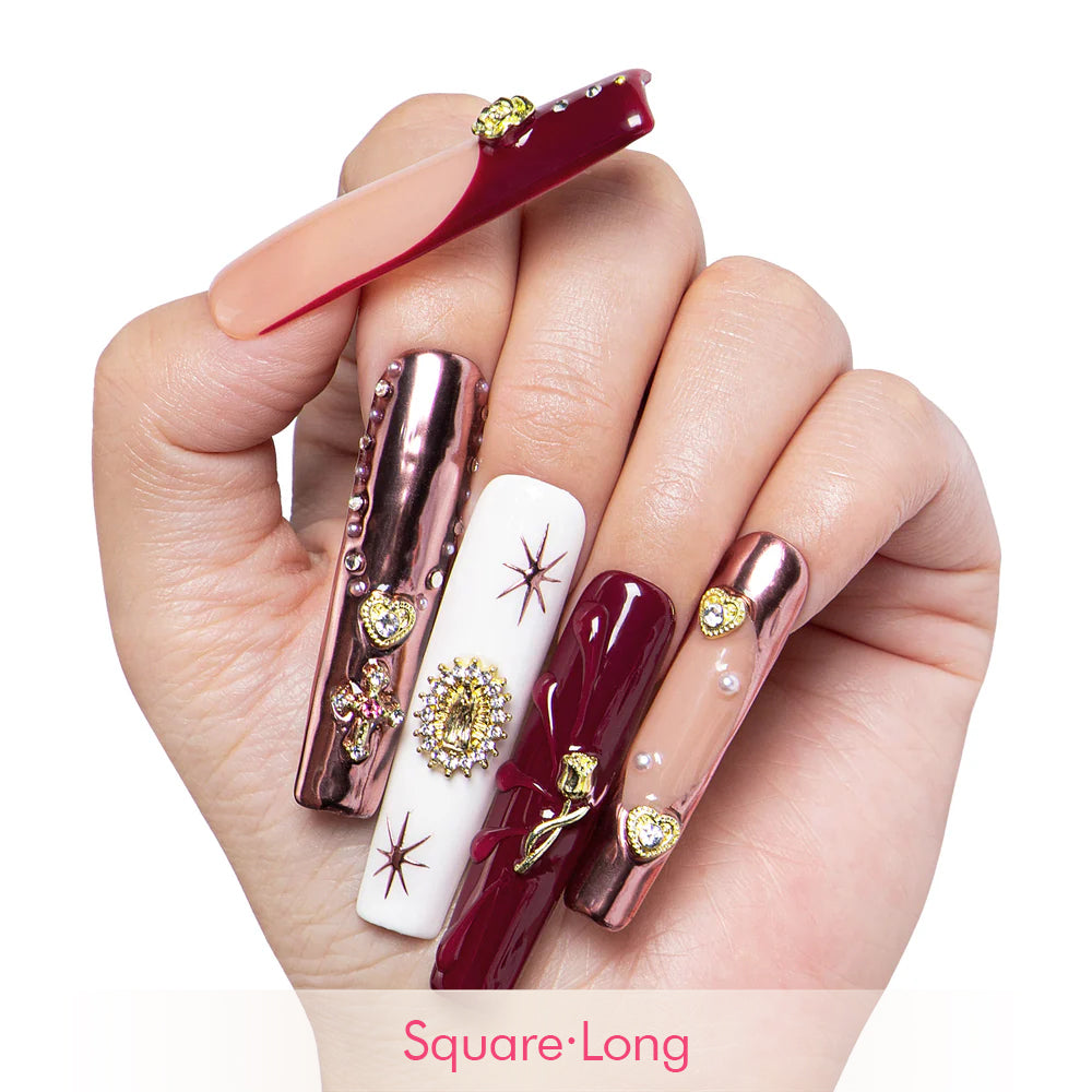 Royal Crimson Handmade Nails H383