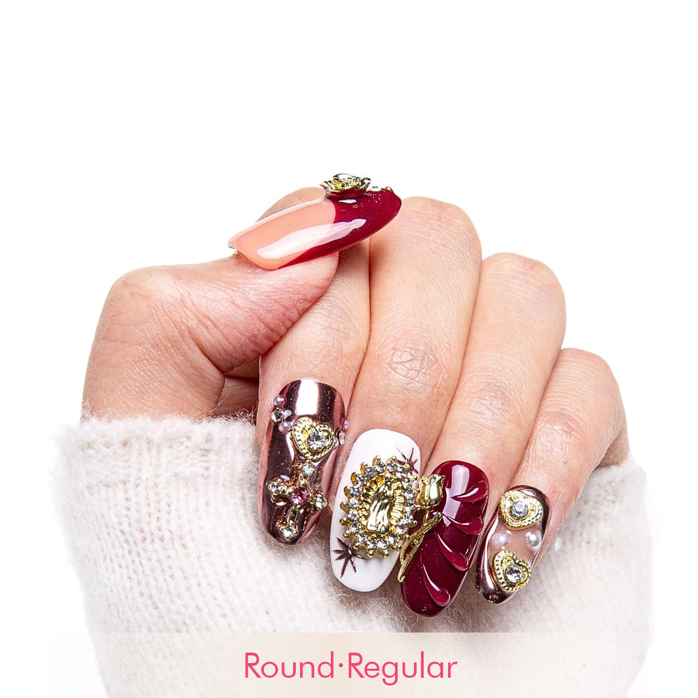 Royal Crimson Handmade Nails H383