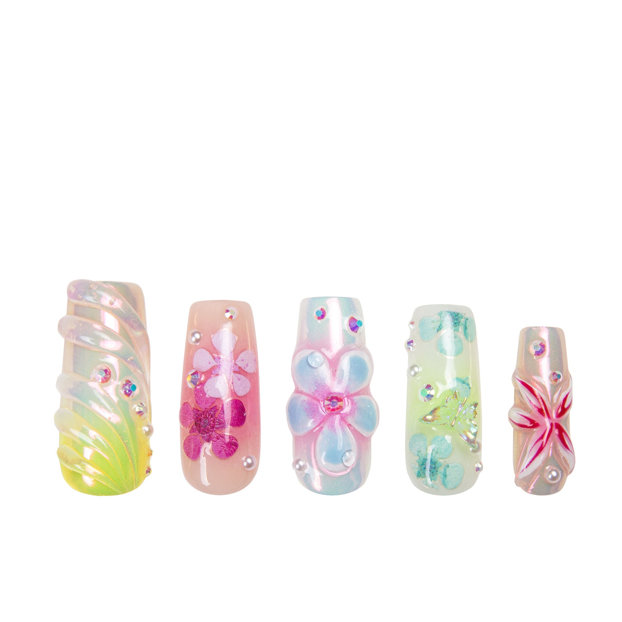 Floral Rhapsody Handmade Nails H389