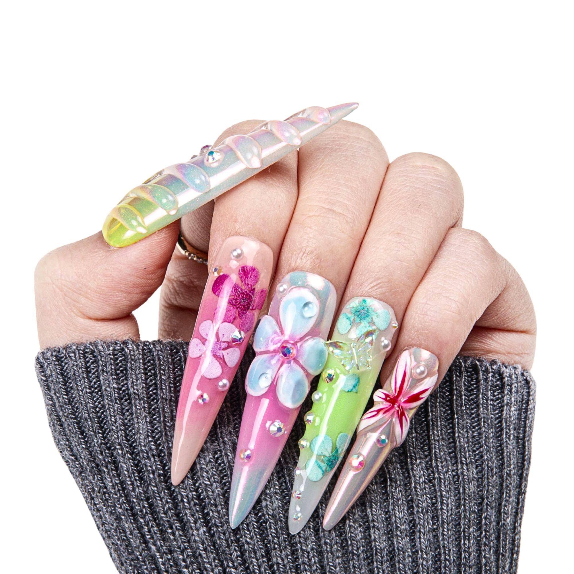 Floral Rhapsody Handmade Nails H389