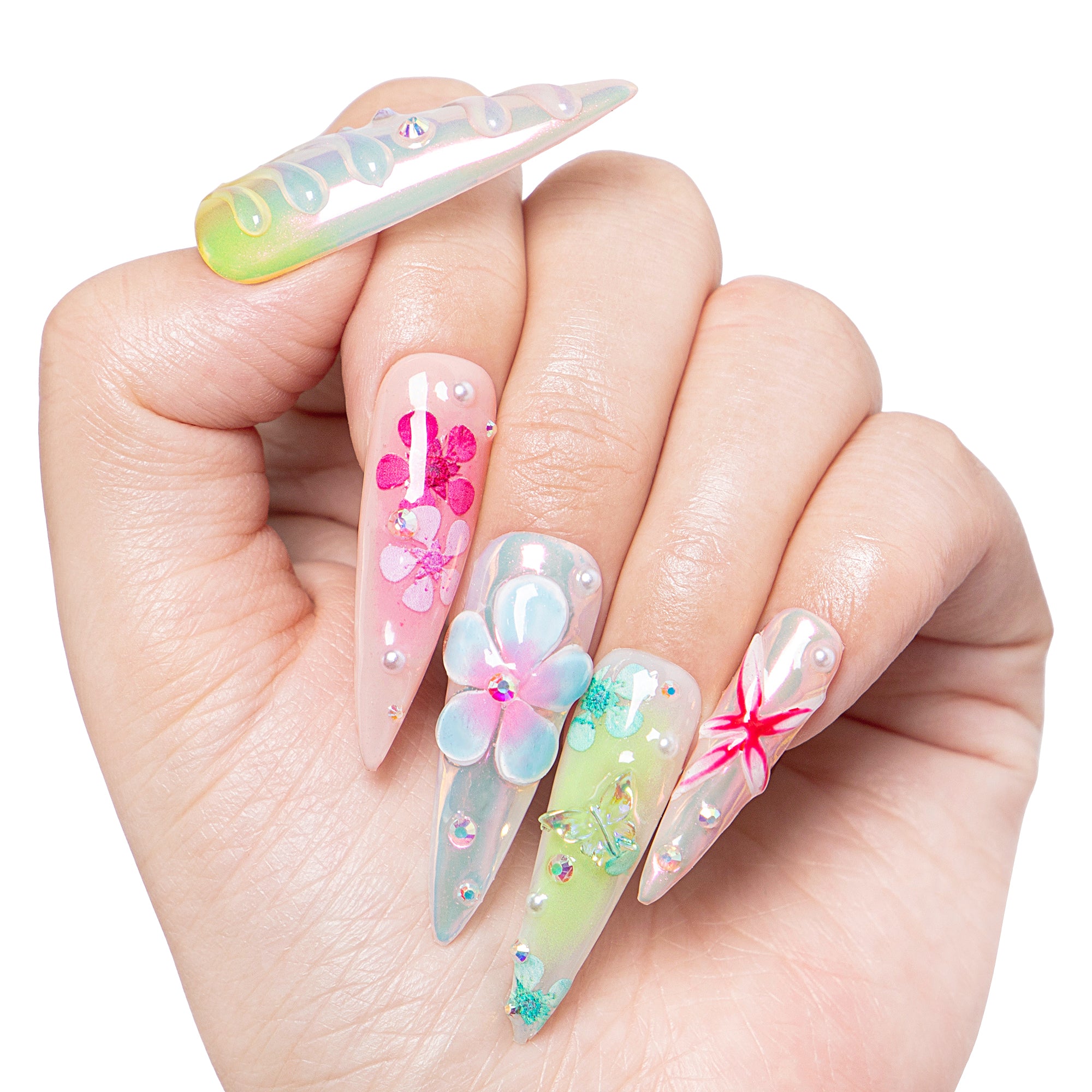 Floral Rhapsody Handmade Nails H389