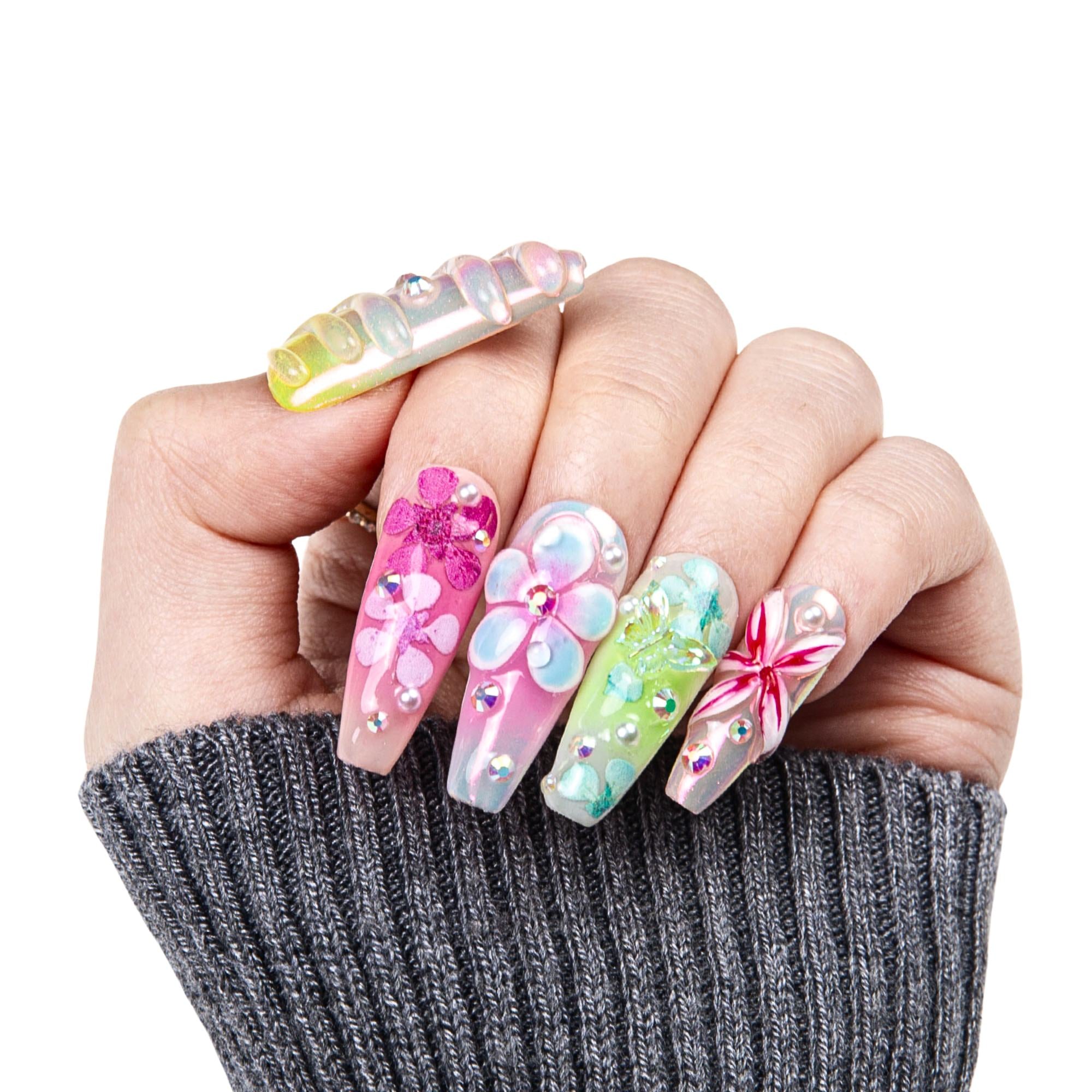 Floral Rhapsody Handmade Nails H389