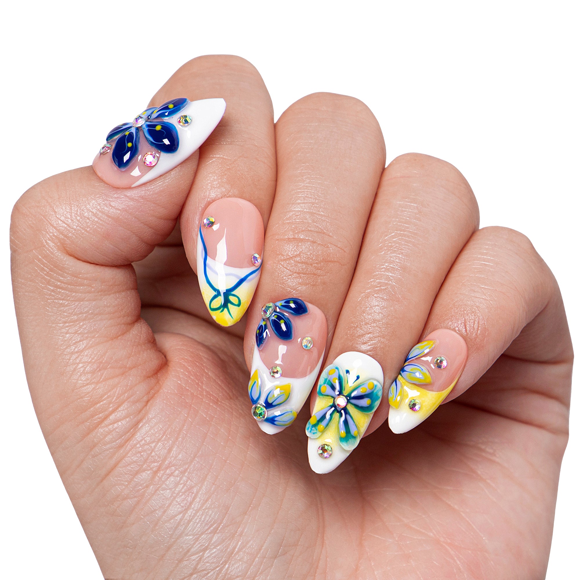 Midnight Bloom Handmade Nails H390
