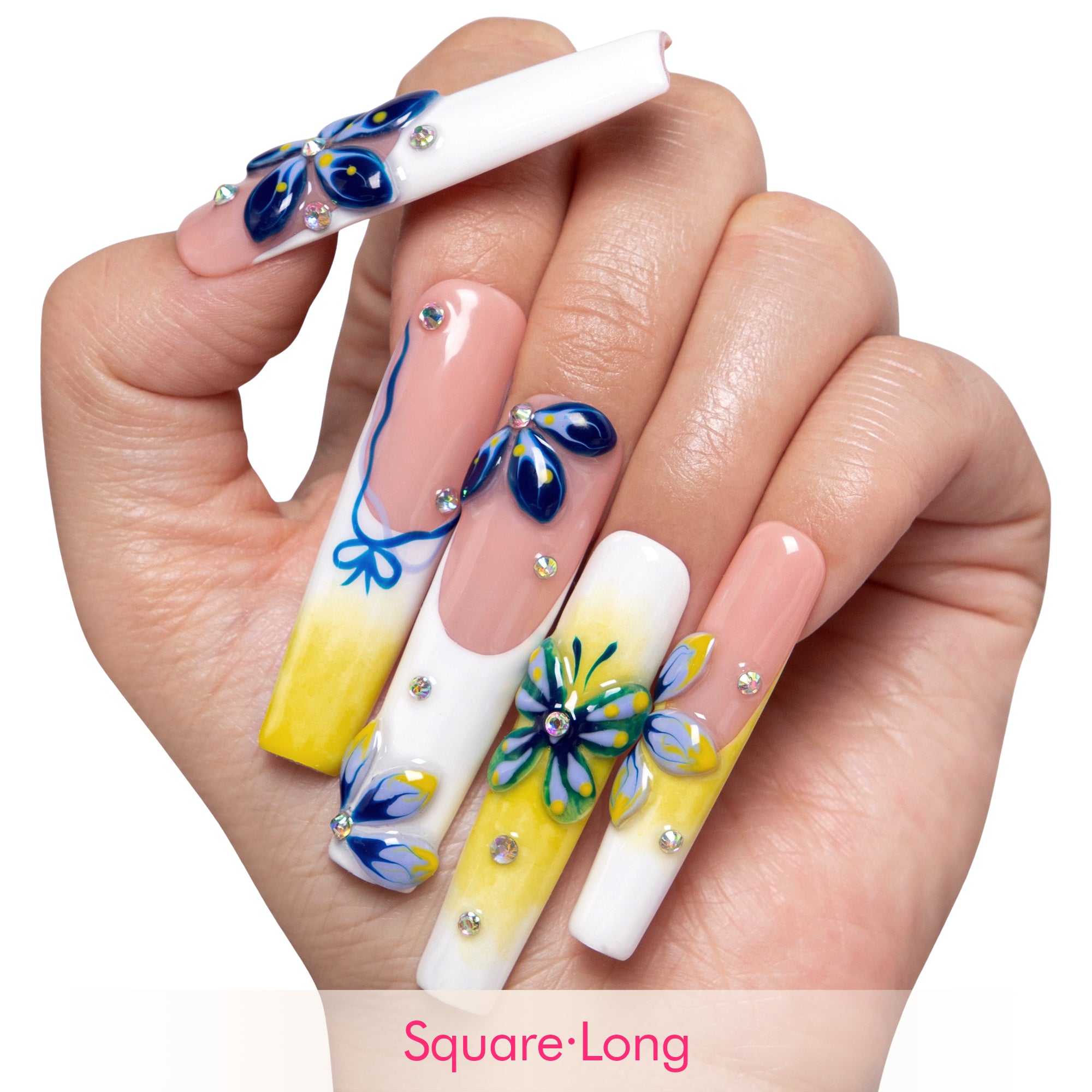 Midnight Bloom Handmade Nails H390