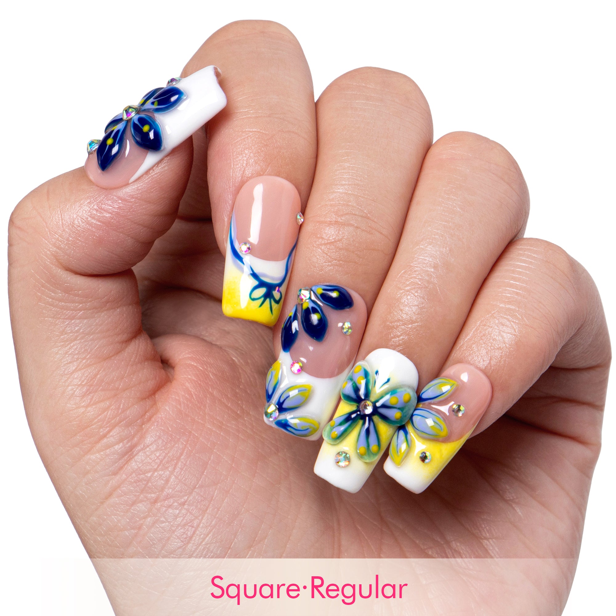 Midnight Bloom Handmade Nails H390