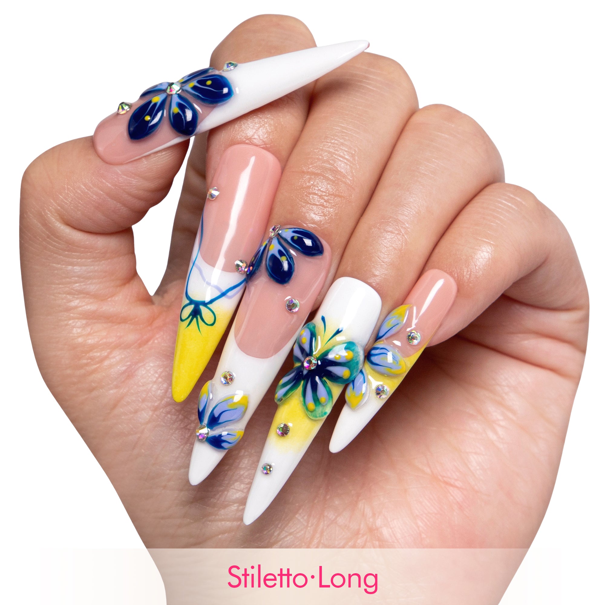 Midnight Bloom Handmade Nails H390