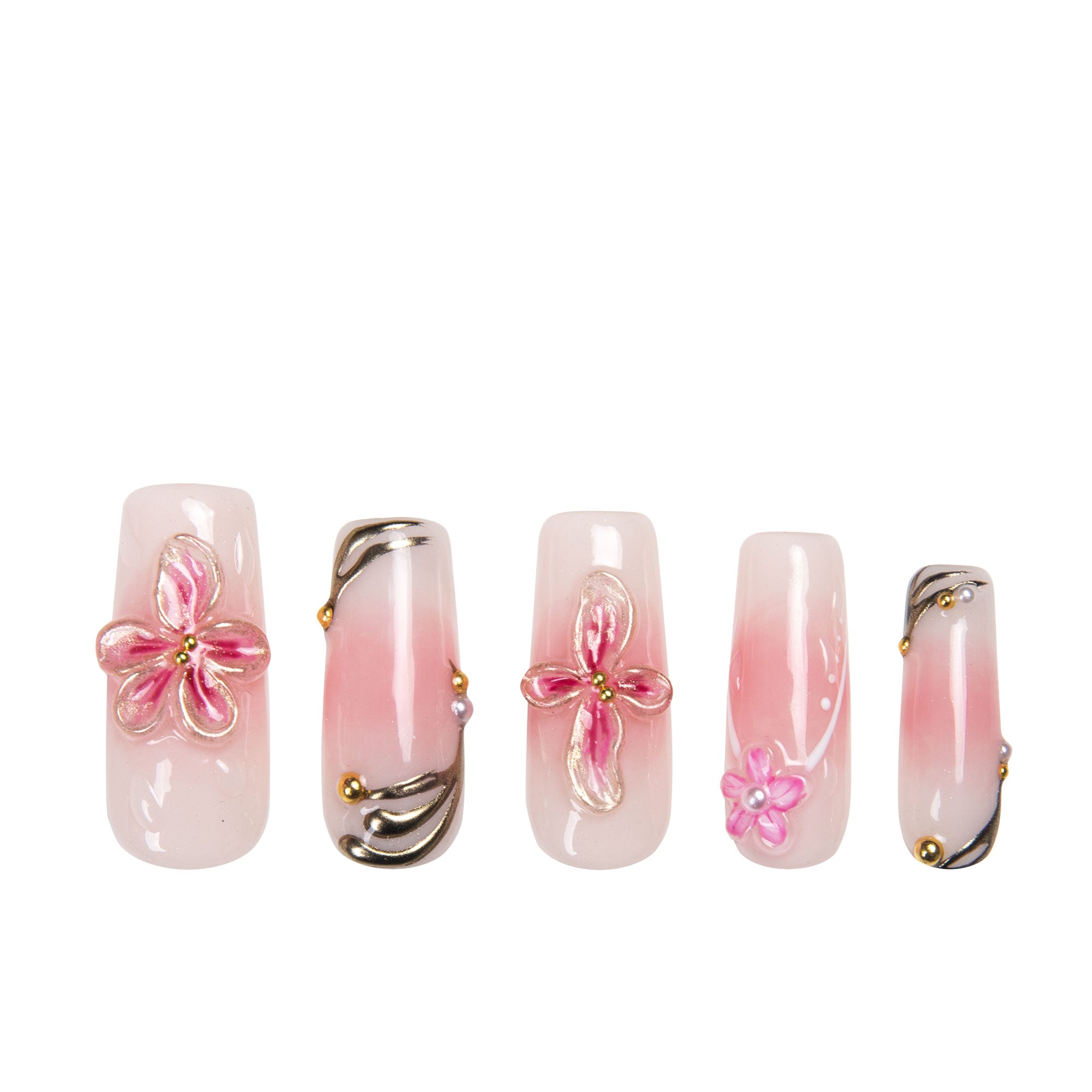 Rosé Radiance Handmade Nails H391