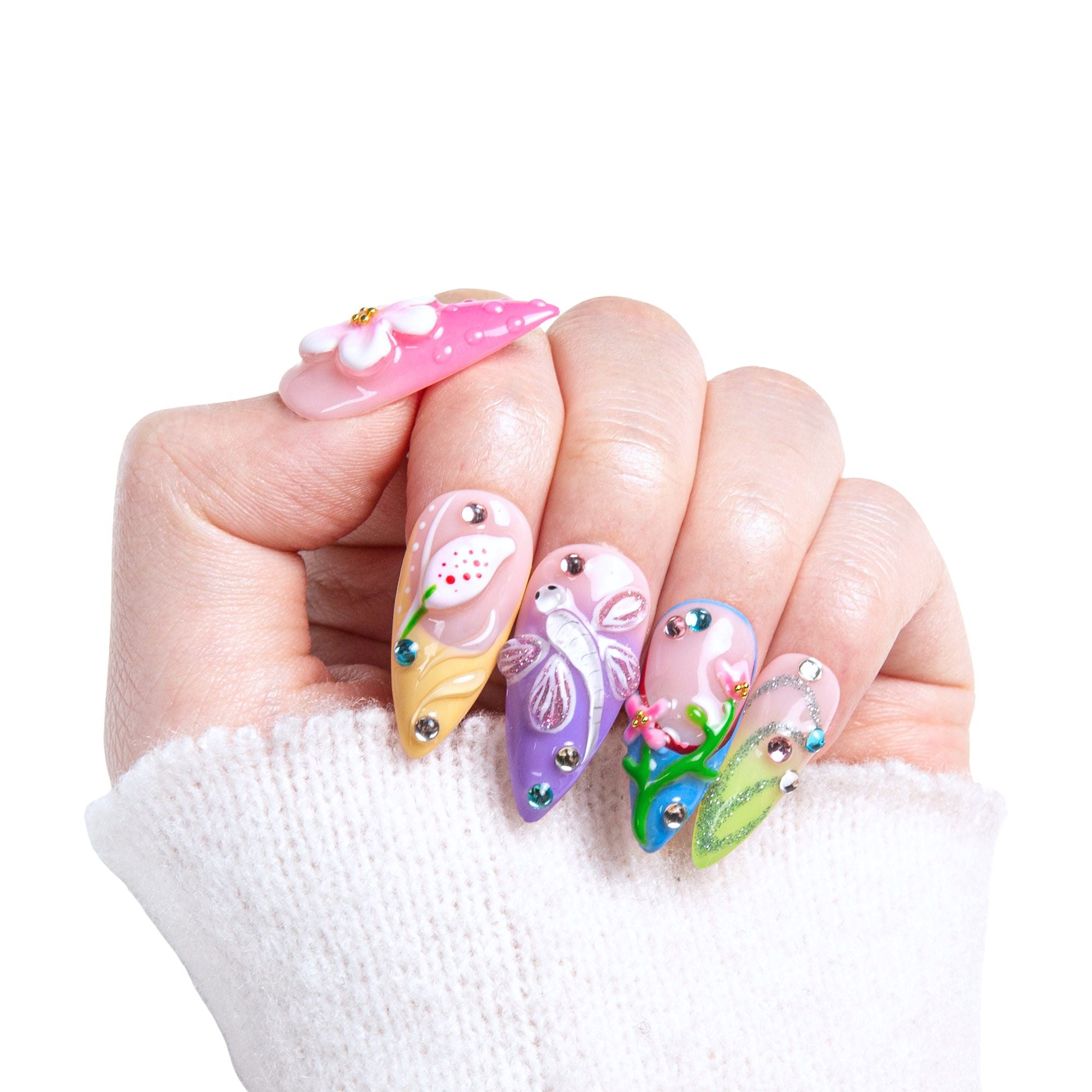 Whispering Wings Handmade Nails H392