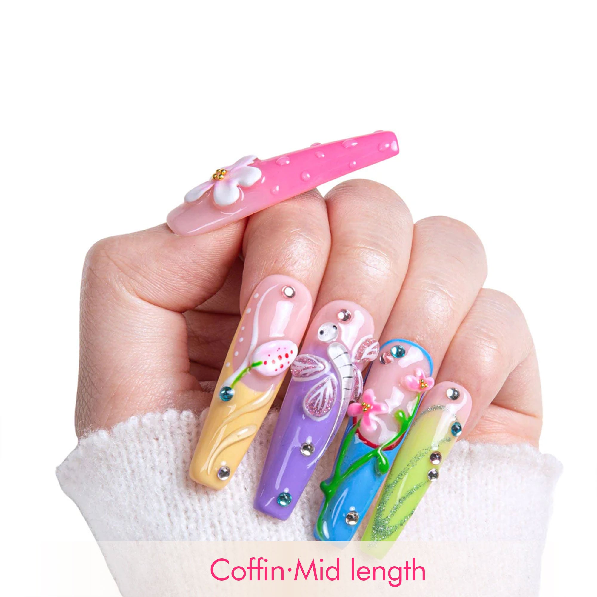 Whispering Wings Handmade Nails H392