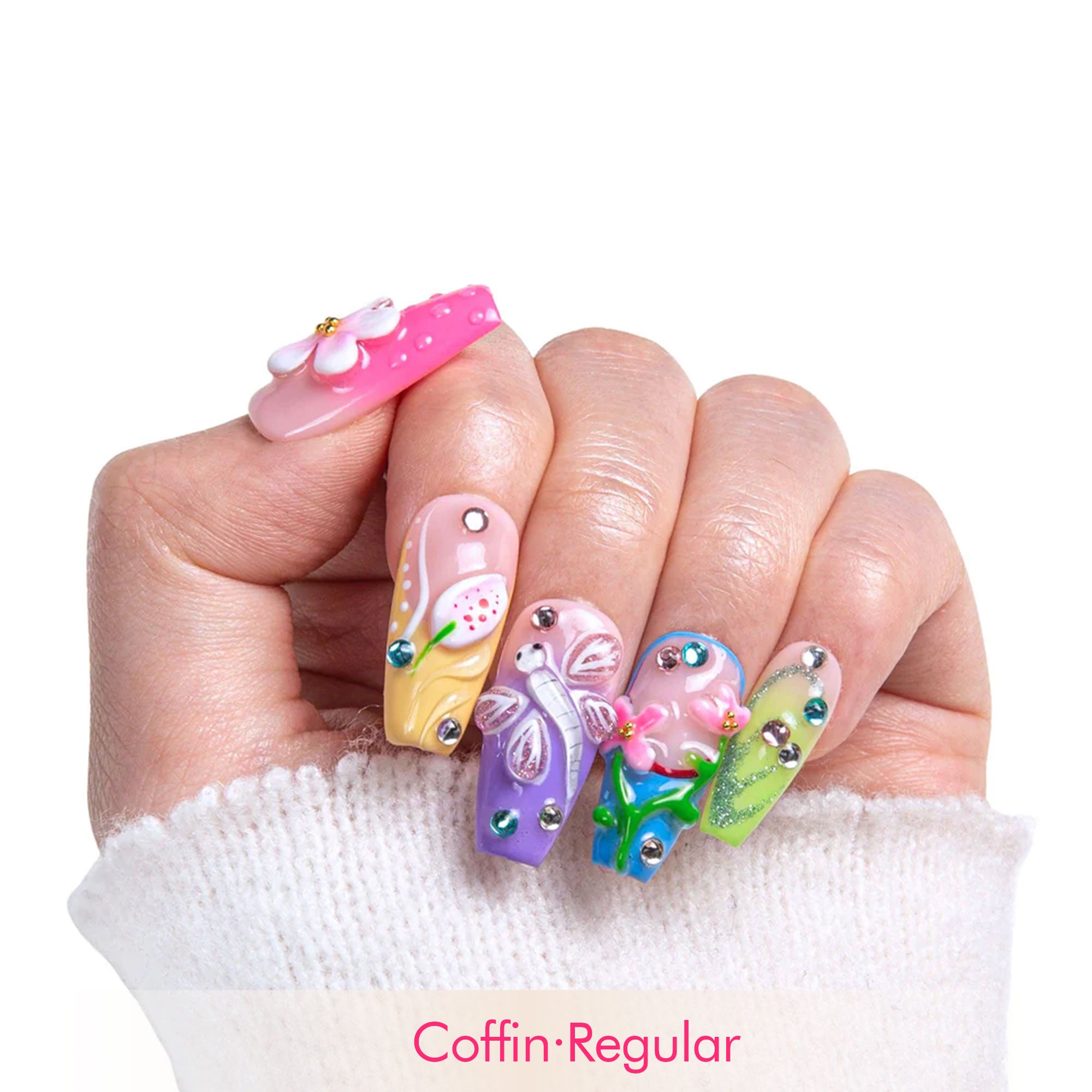 Whispering Wings Handmade Nails H392