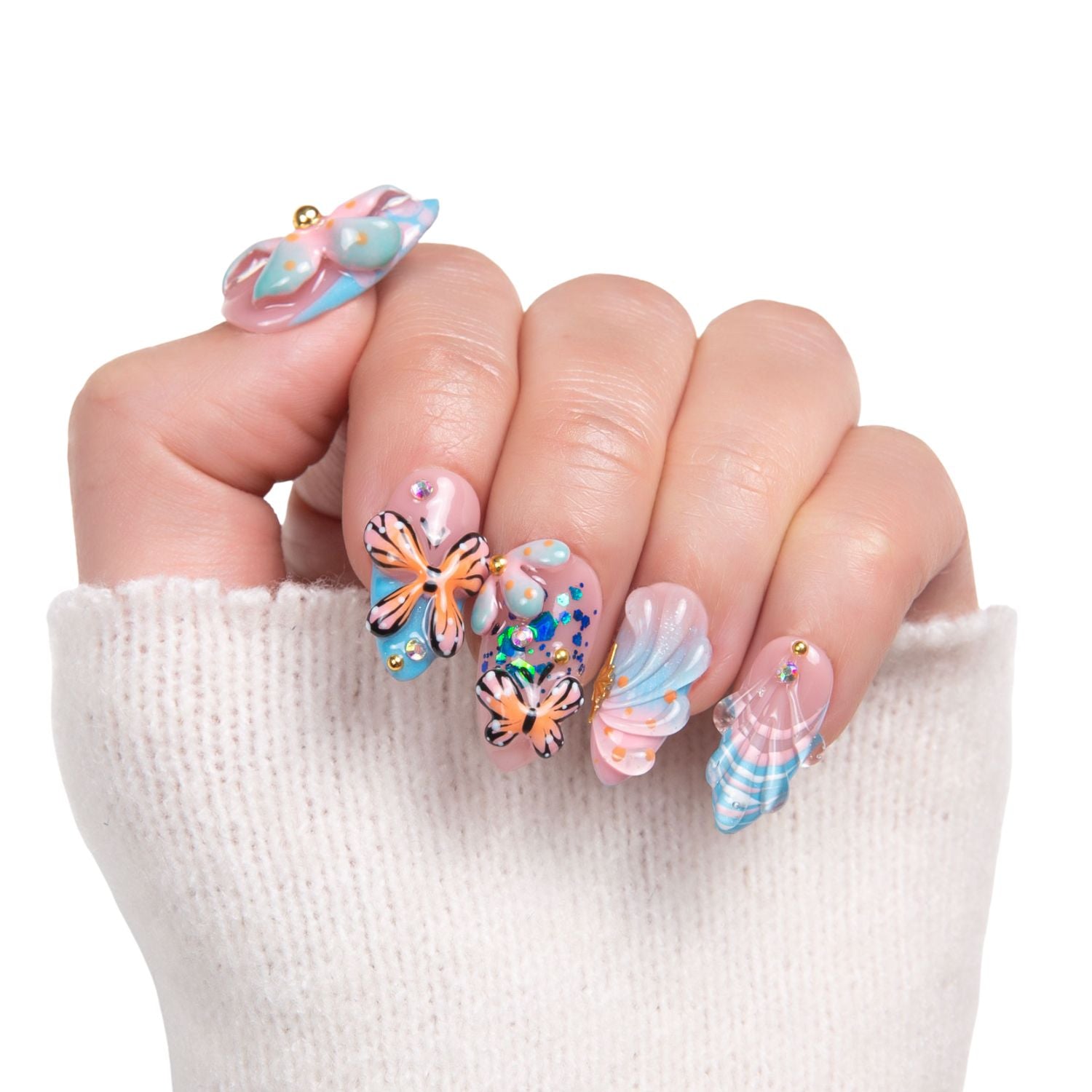 Wings of spring Handmade Nails H394