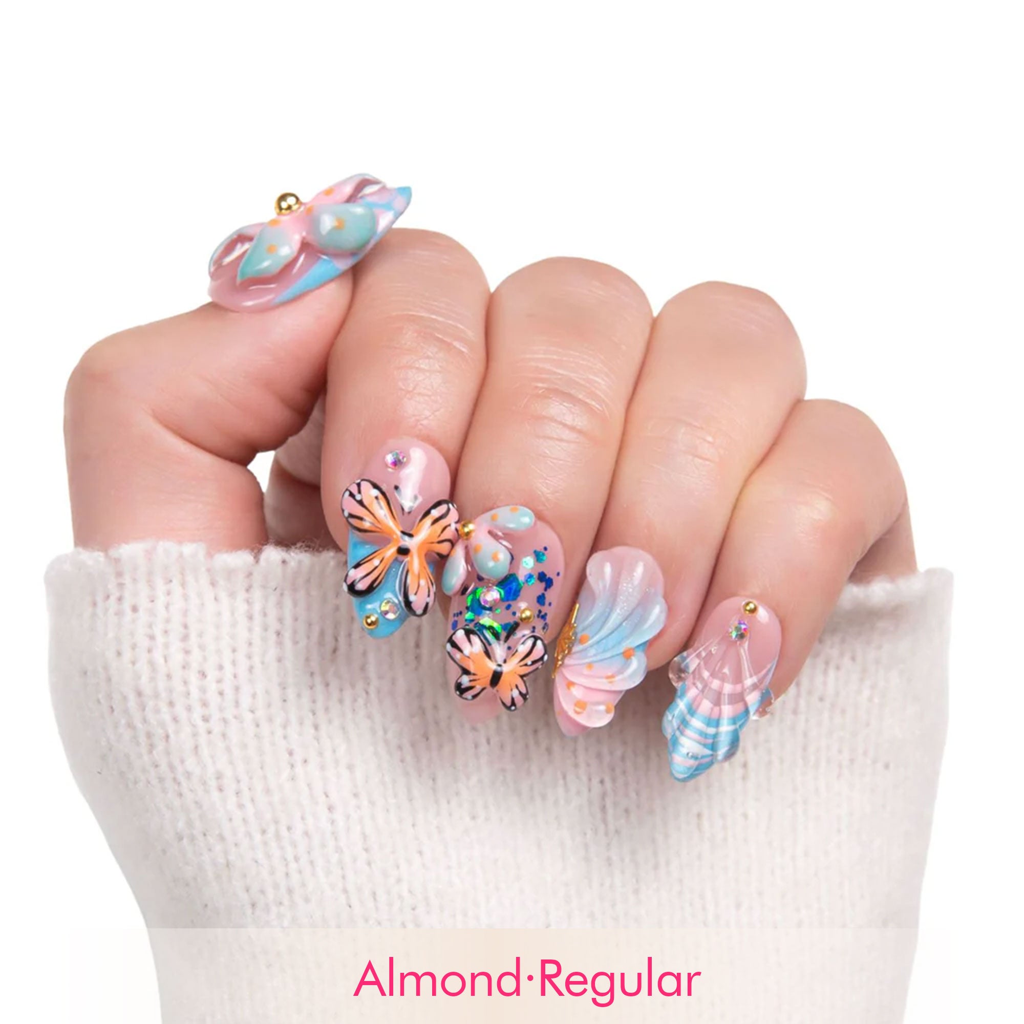 Wings of spring Handmade Nails H394
