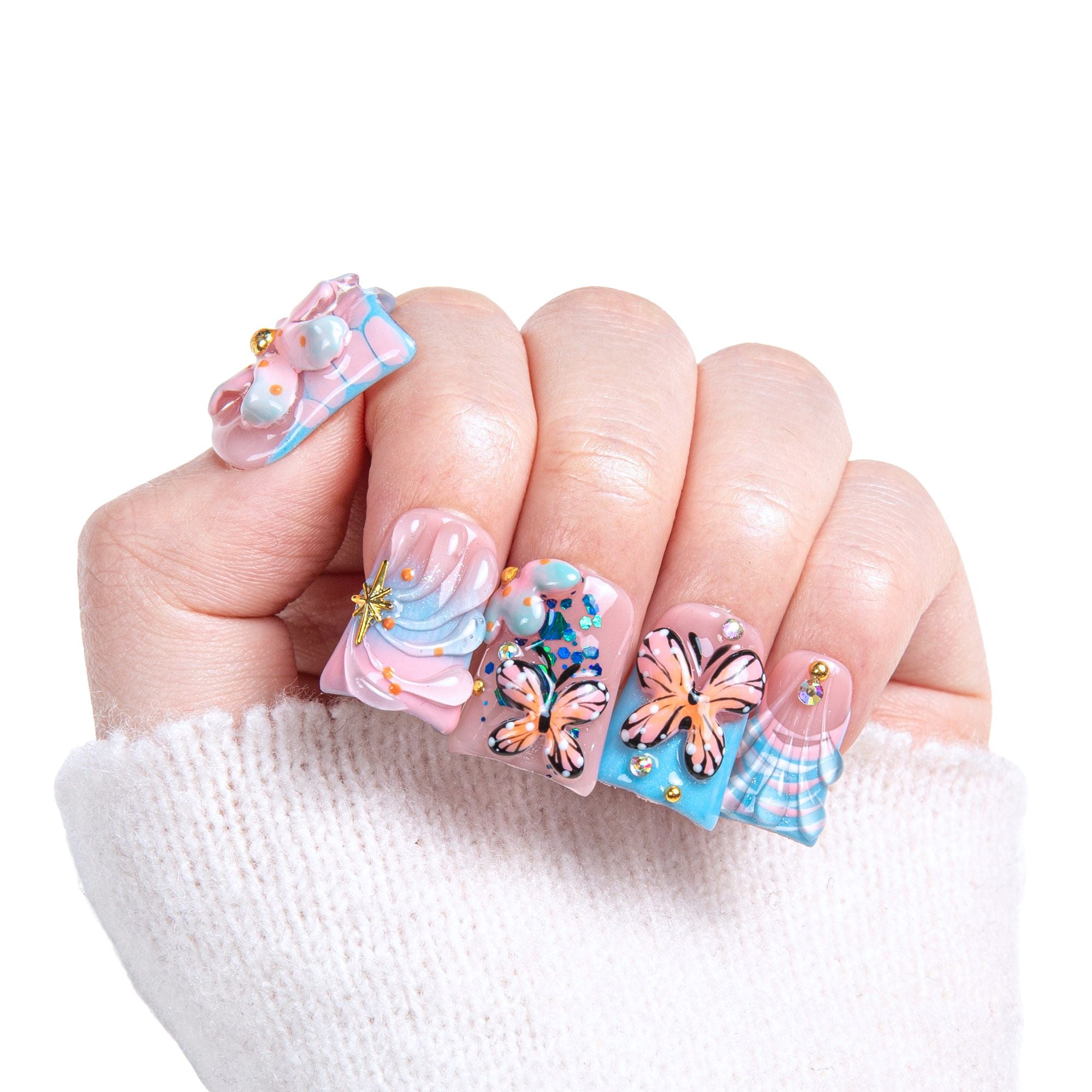 Wings of spring Handmade Nails H394