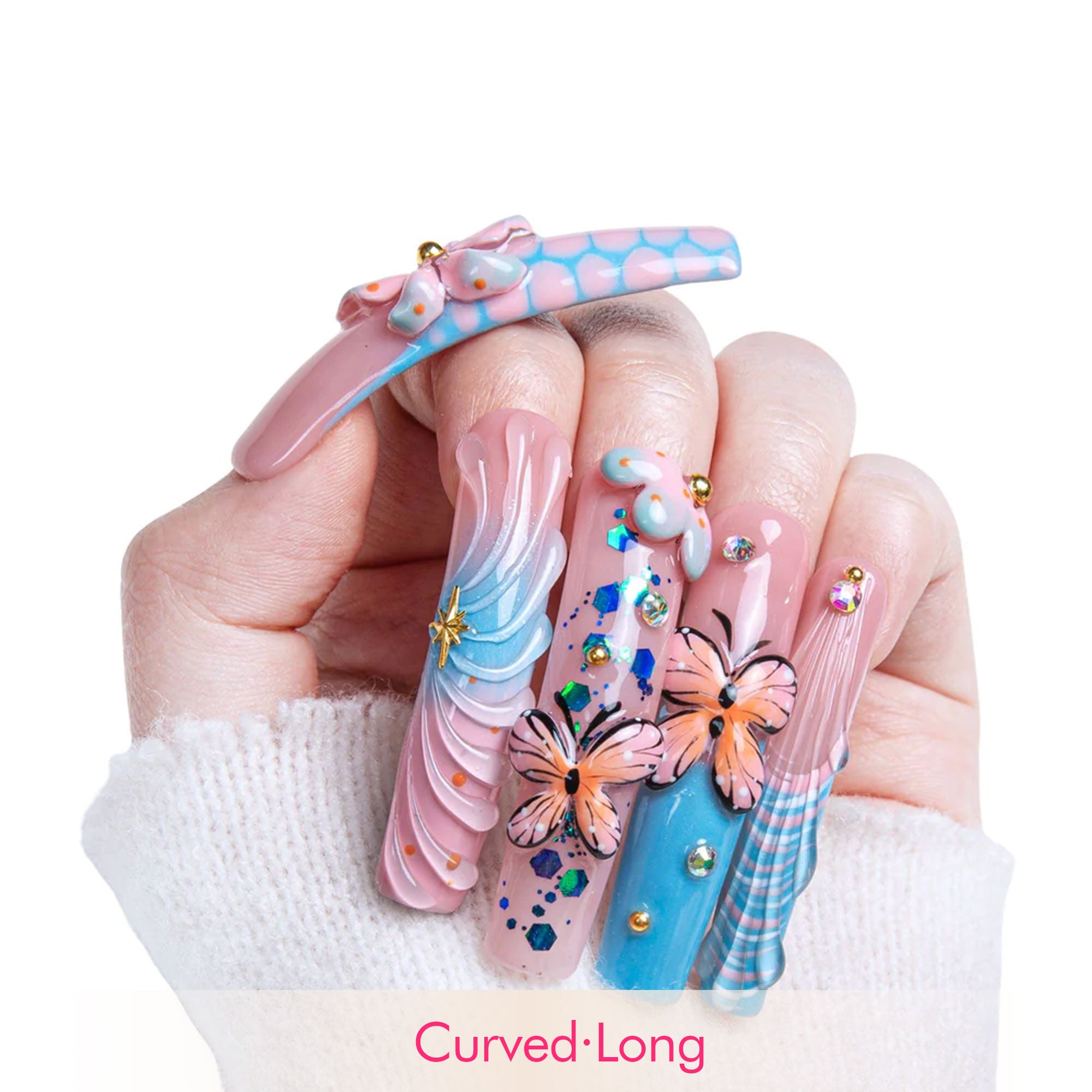 Wings of spring Handmade Nails H394