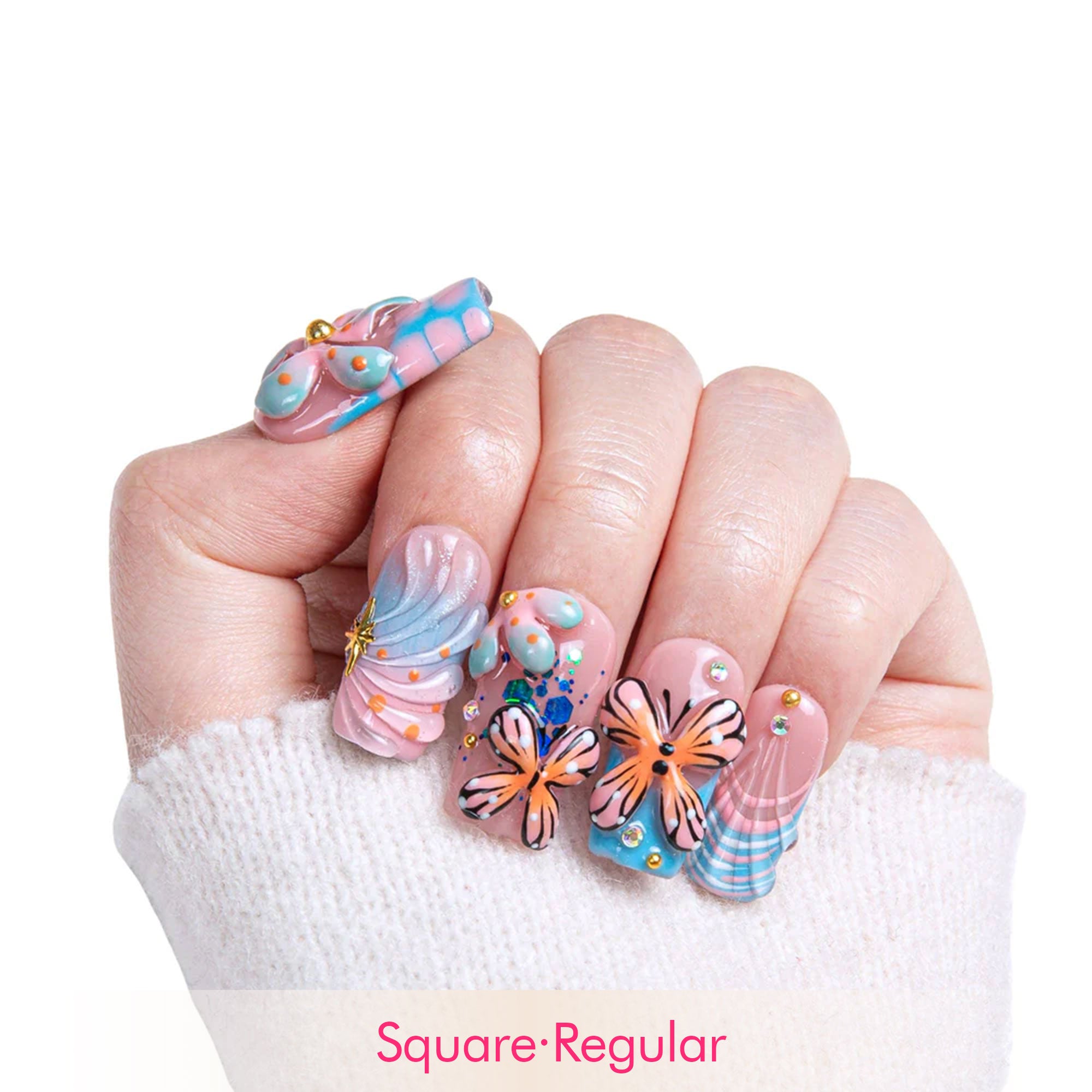 Wings of spring Handmade Nails H394