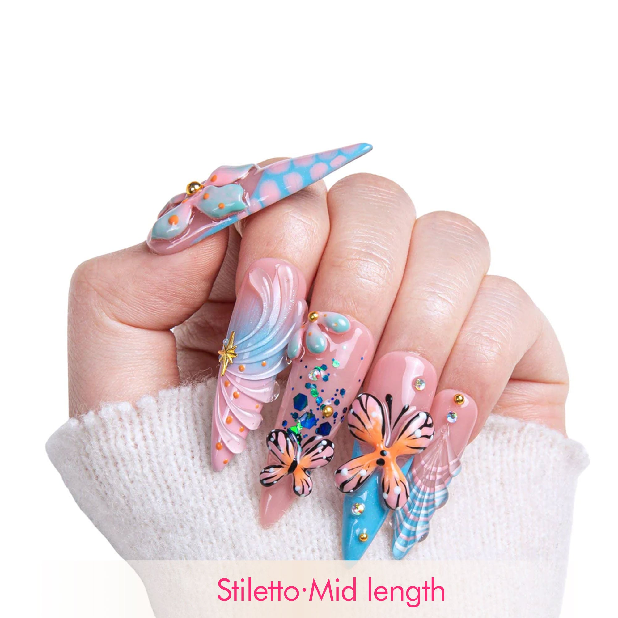 Wings of spring Handmade Nails H394