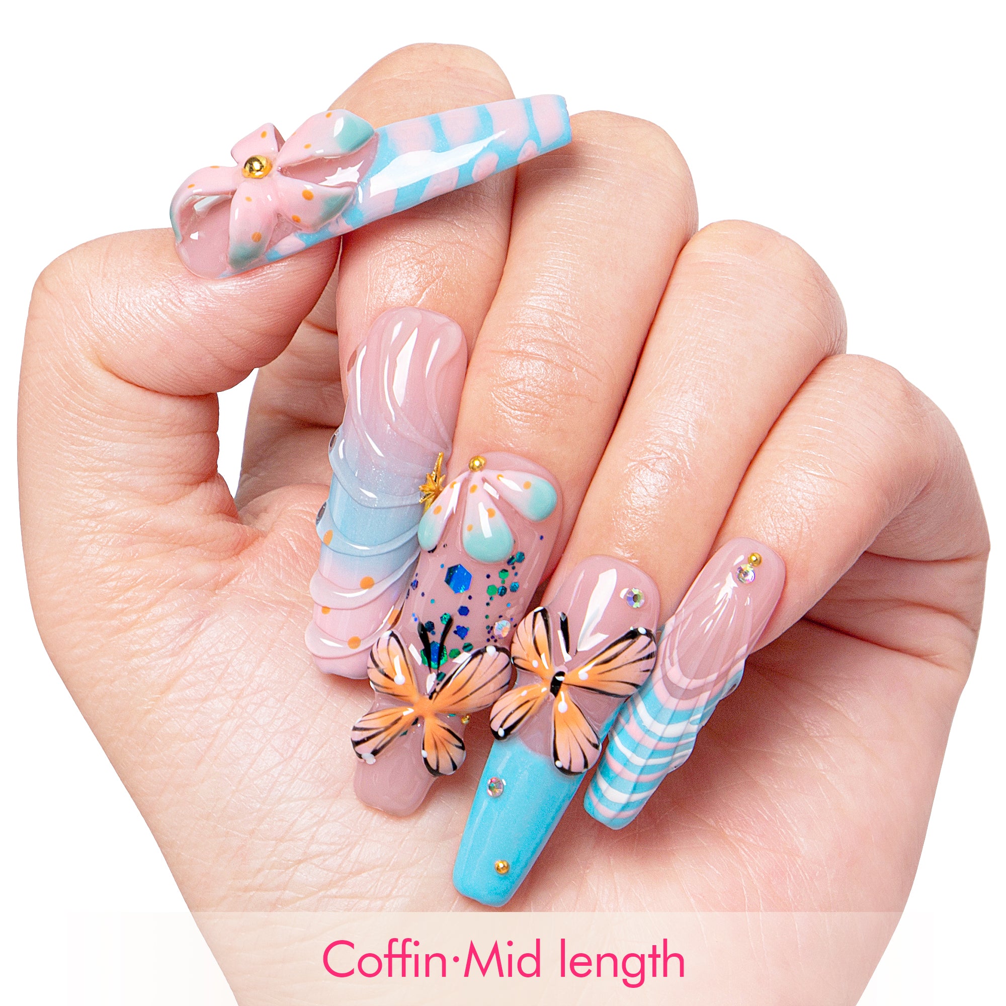 Wings of spring Handmade Nails H394